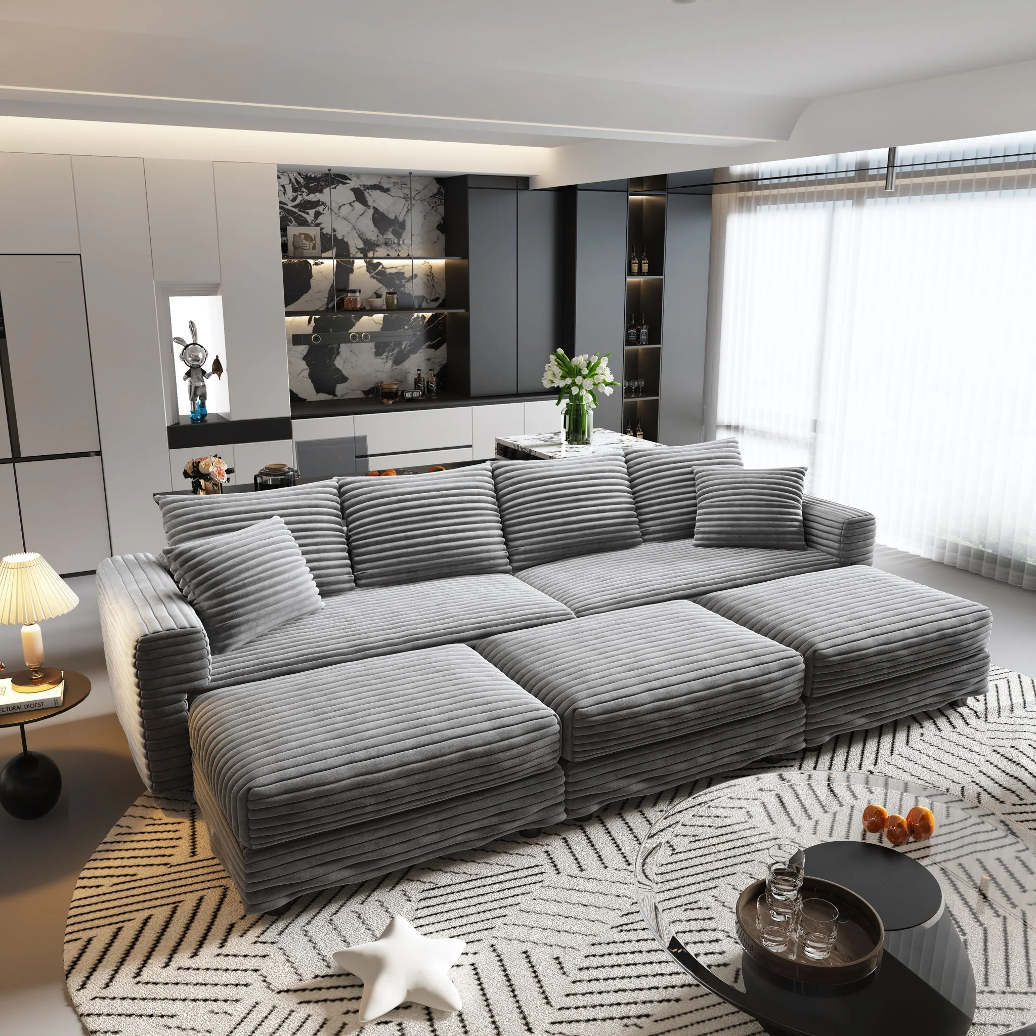 Modern Comfy Upholstered Sofa Cloud Couch & Deep Seat Couches - Image 47