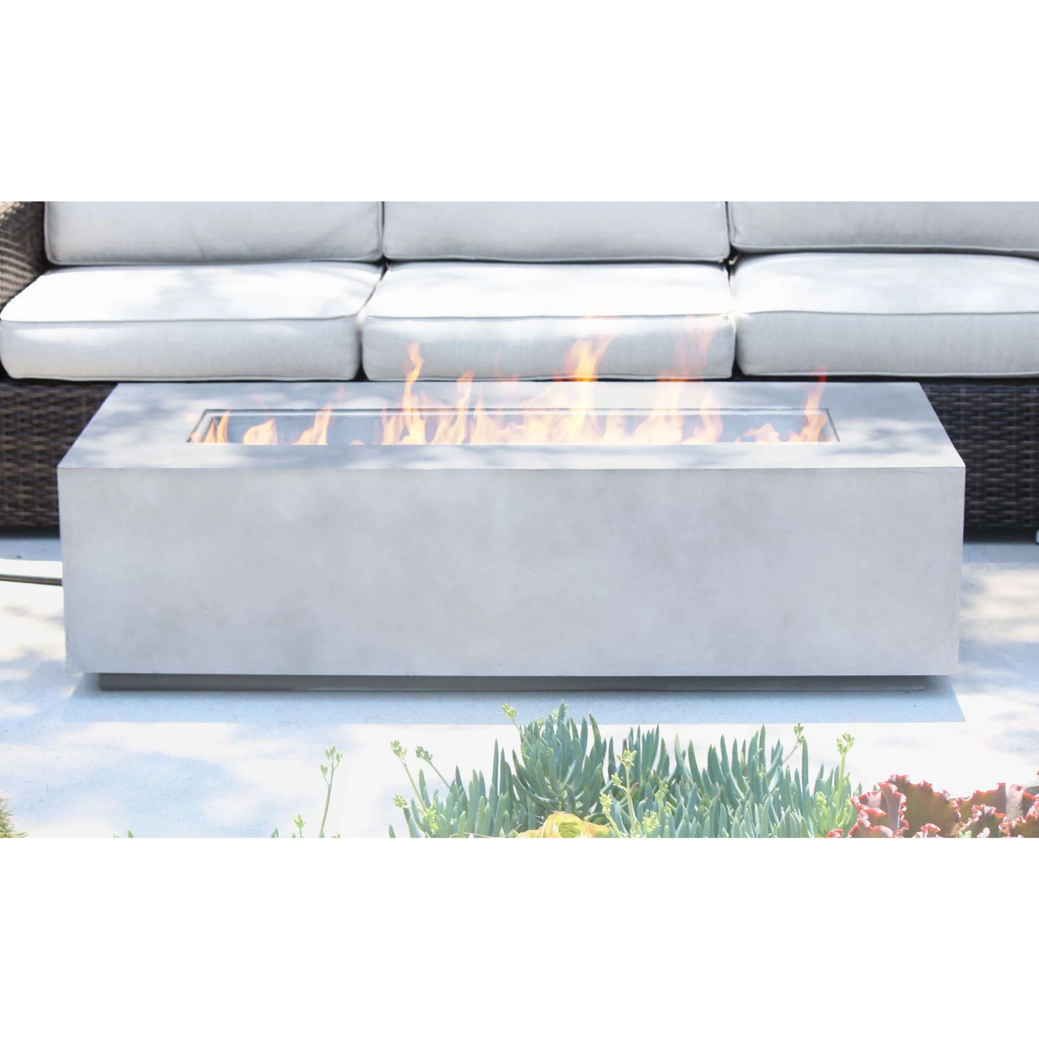 Modern Concrete Design Propane Outdoor Fire Pit Table - Image 4