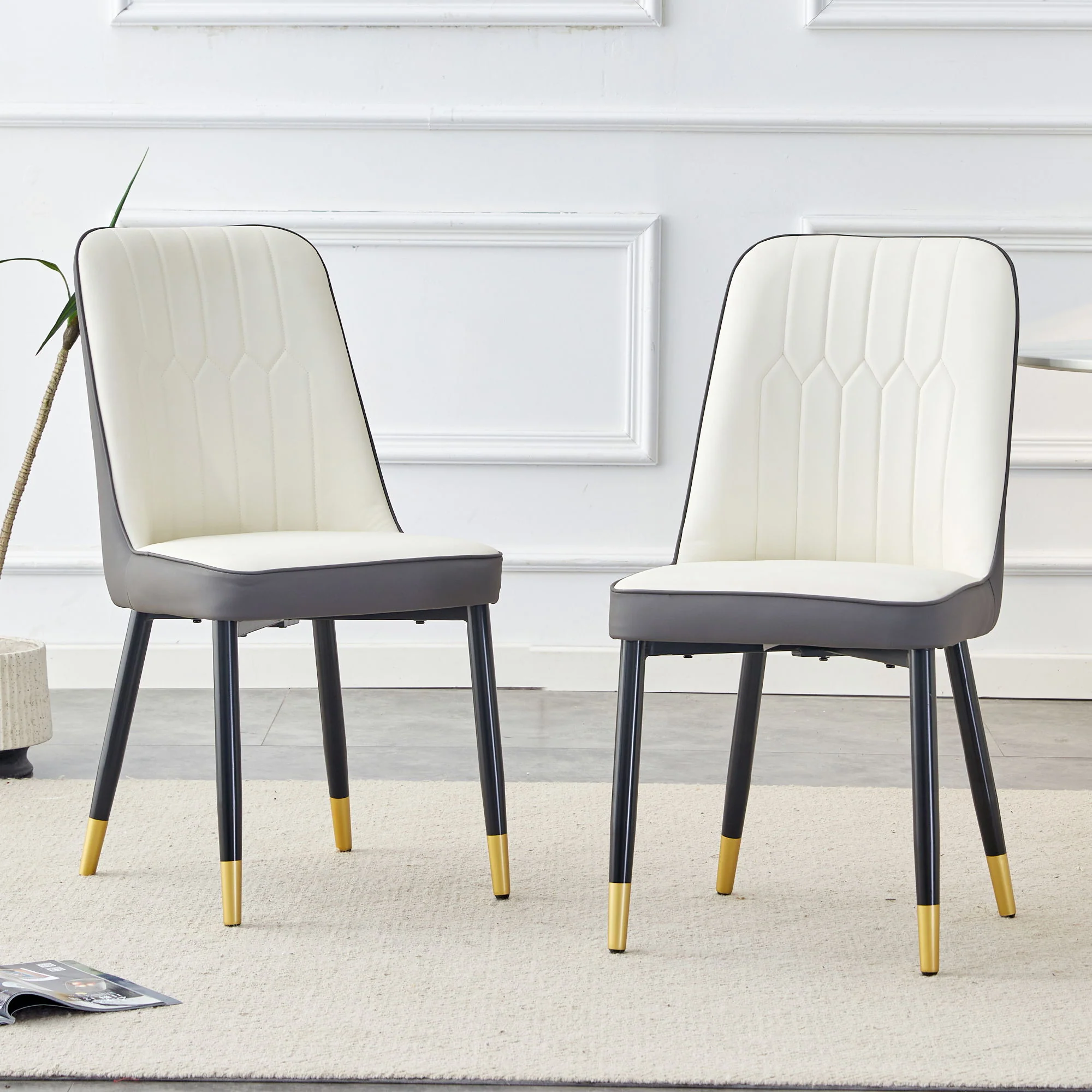 Modern Dining Chair With Metal Leg - Image 4