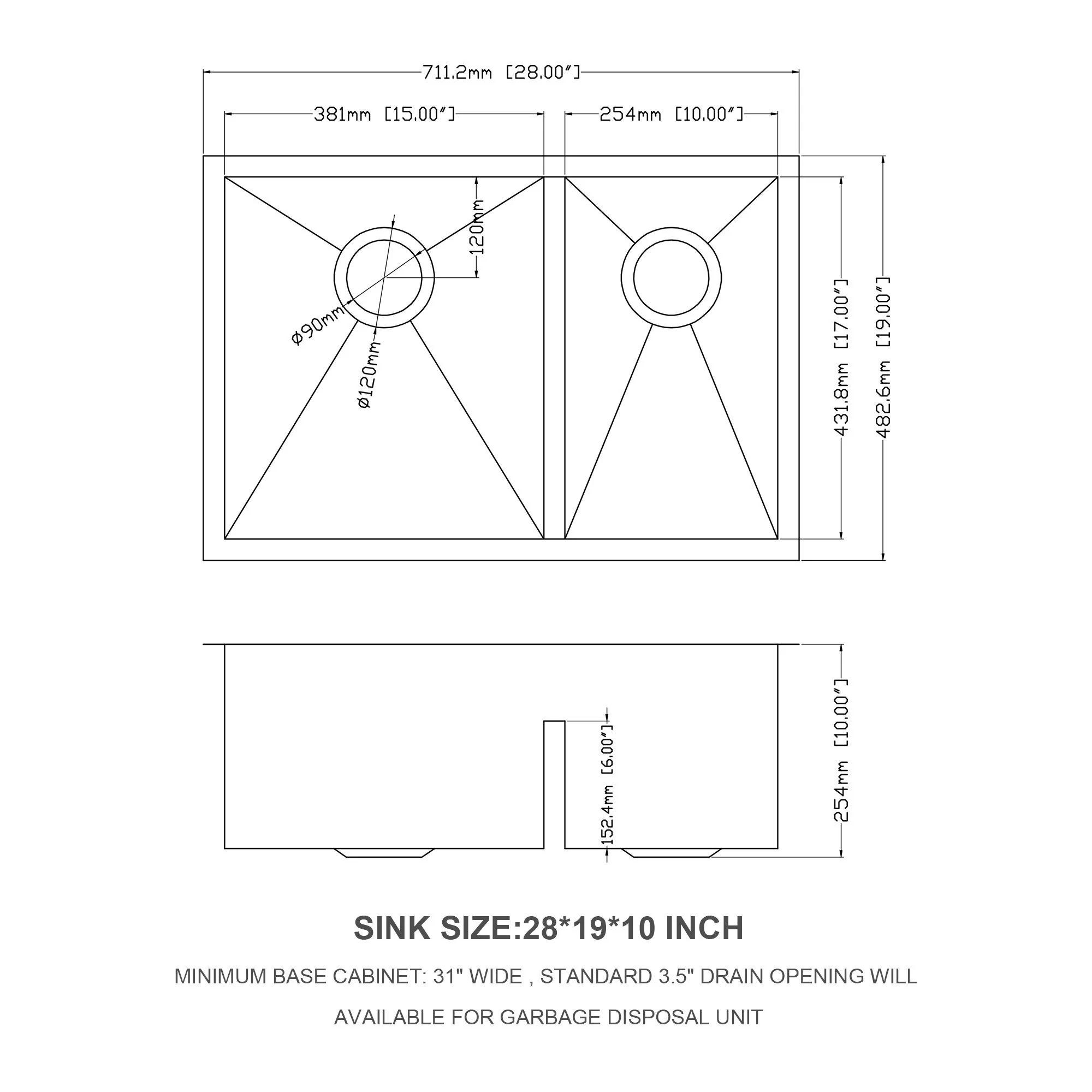 Modern Double Bowl Undermount Sink Design With 10" Deep Basins - Image 15