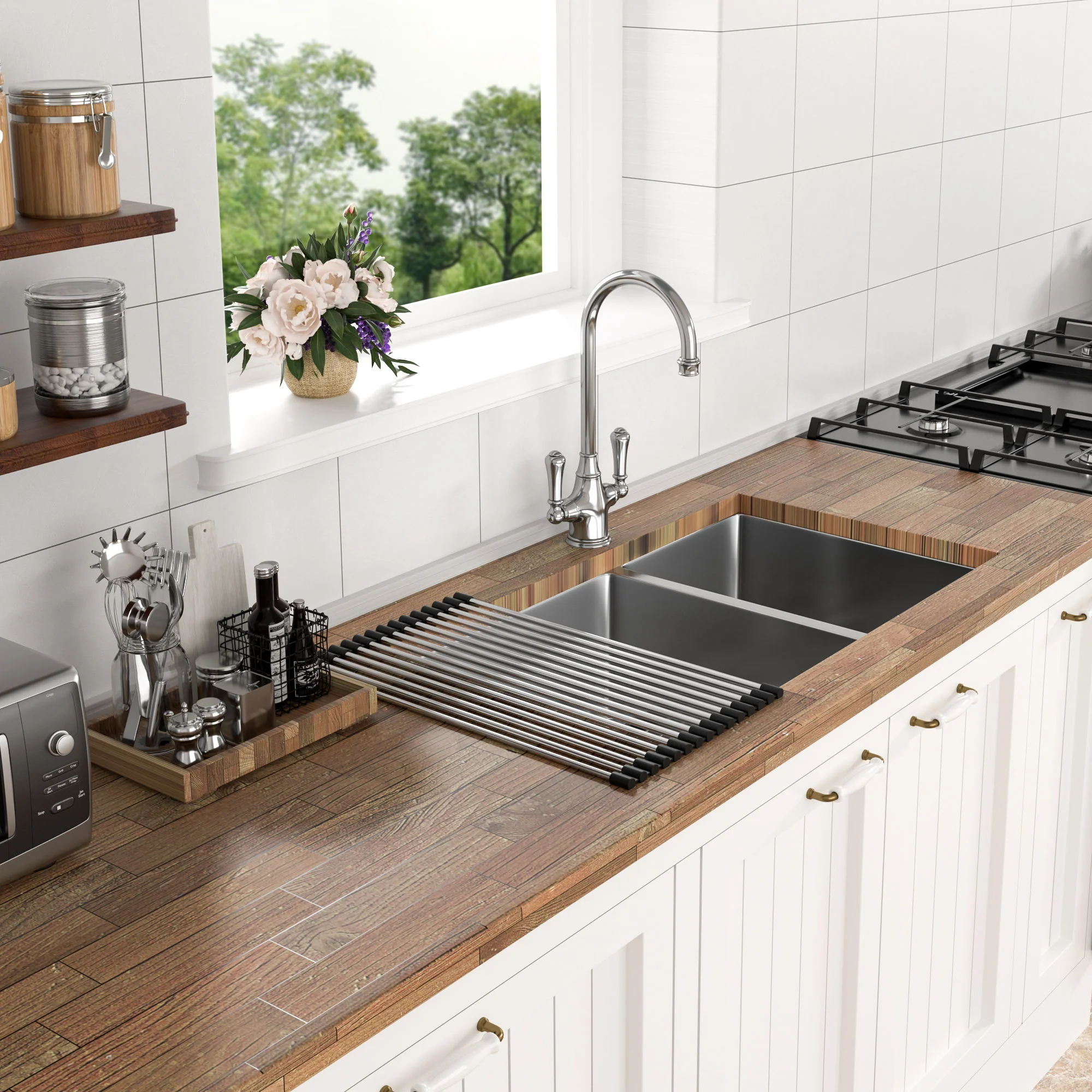 Modern Double Bowl Undermount Sink Design With 10" Deep Basins - Image 17