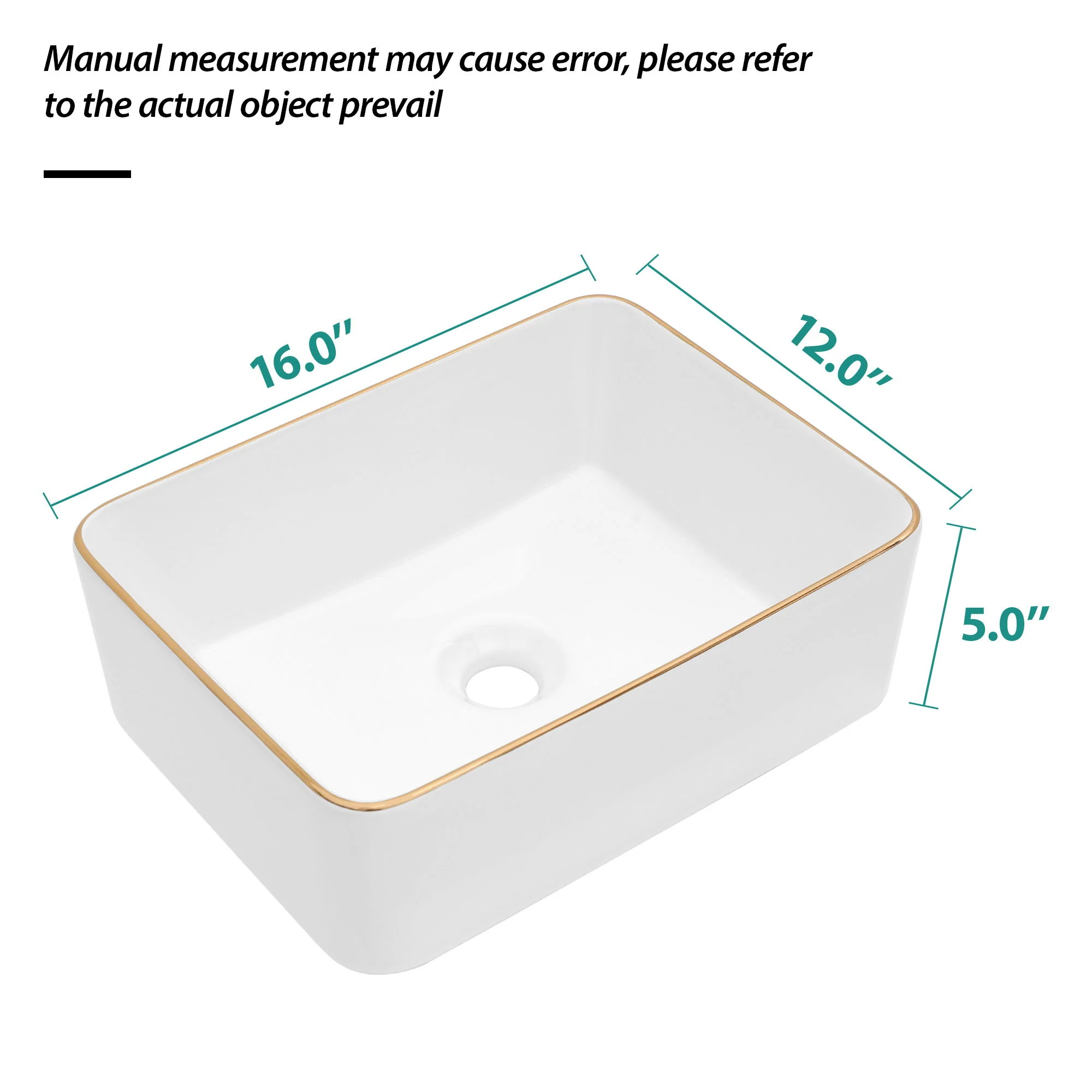 Modern European Style Ceramic Rectangular Vessel Bathroom Sink - Image 8
