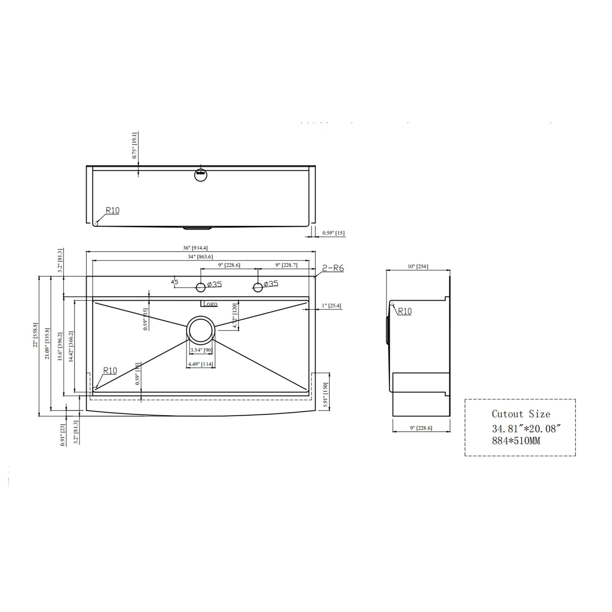 Modern Farmhouse, Drop In Workstation Kitchen Sink With Apron Front - Image 6