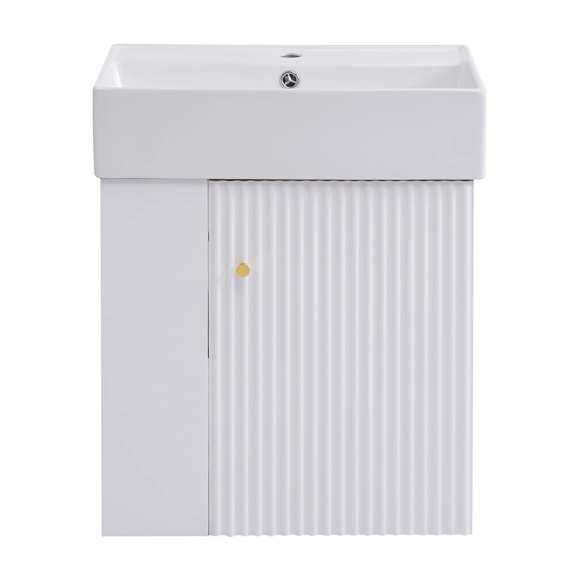 Modern Floating Bathroom Vanity With Ceramic Basin Perfect For Small Bathrooms - Image 10