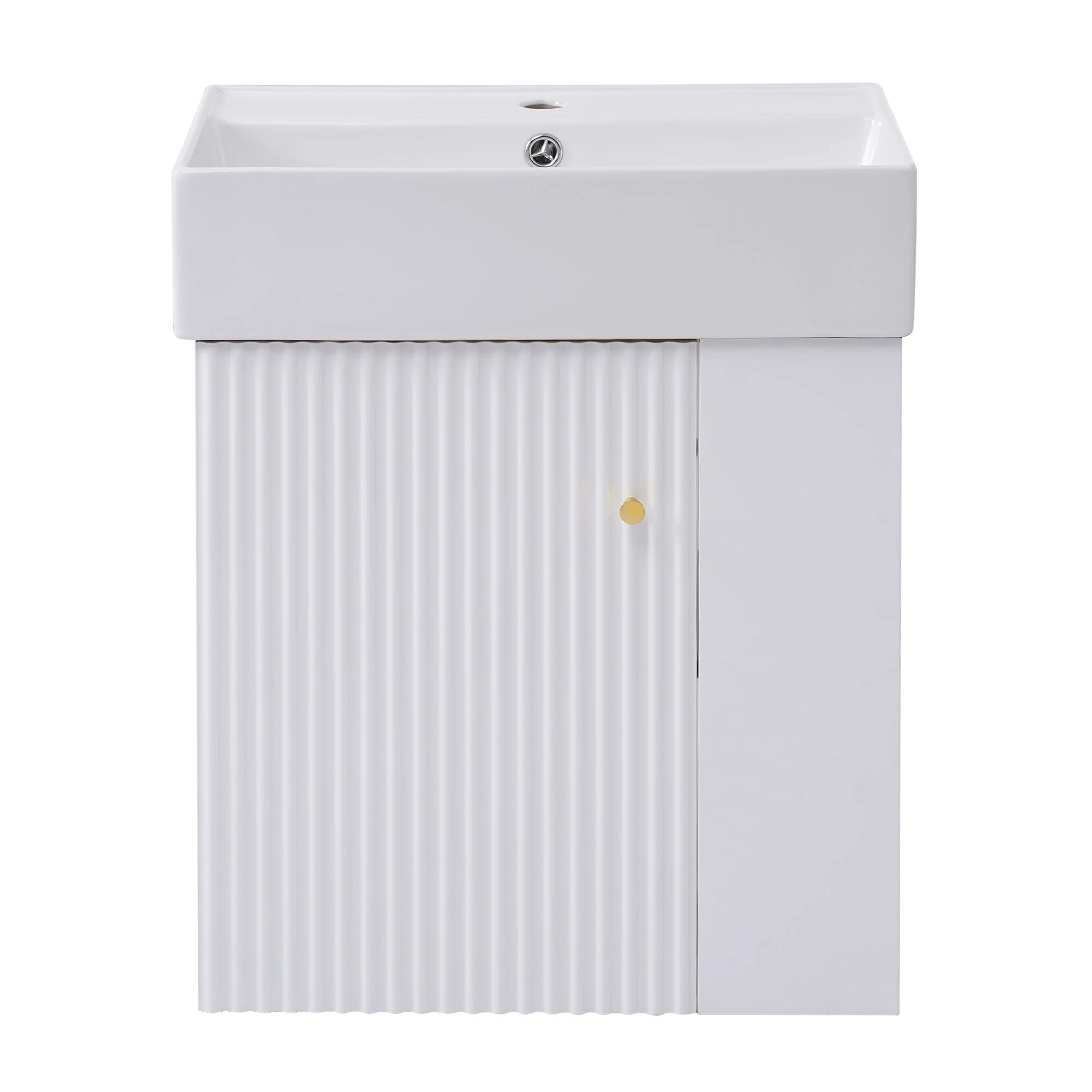 Modern Floating Bathroom Vanity With Ceramic Basin Perfect For Small Bathrooms - Image 7