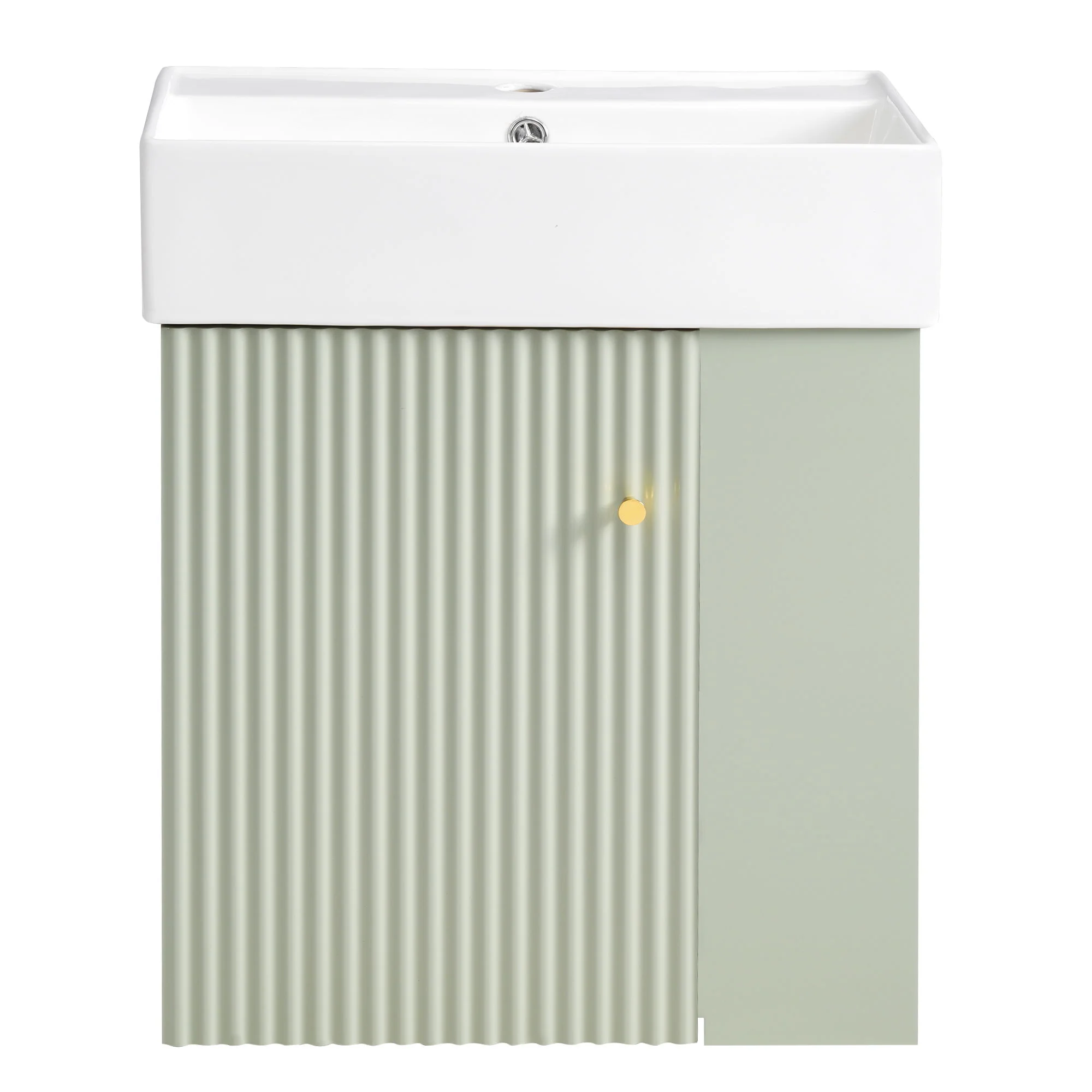 Modern Floating Bathroom Vanity With Ceramic Basin Perfect For Small Bathrooms - Image 9