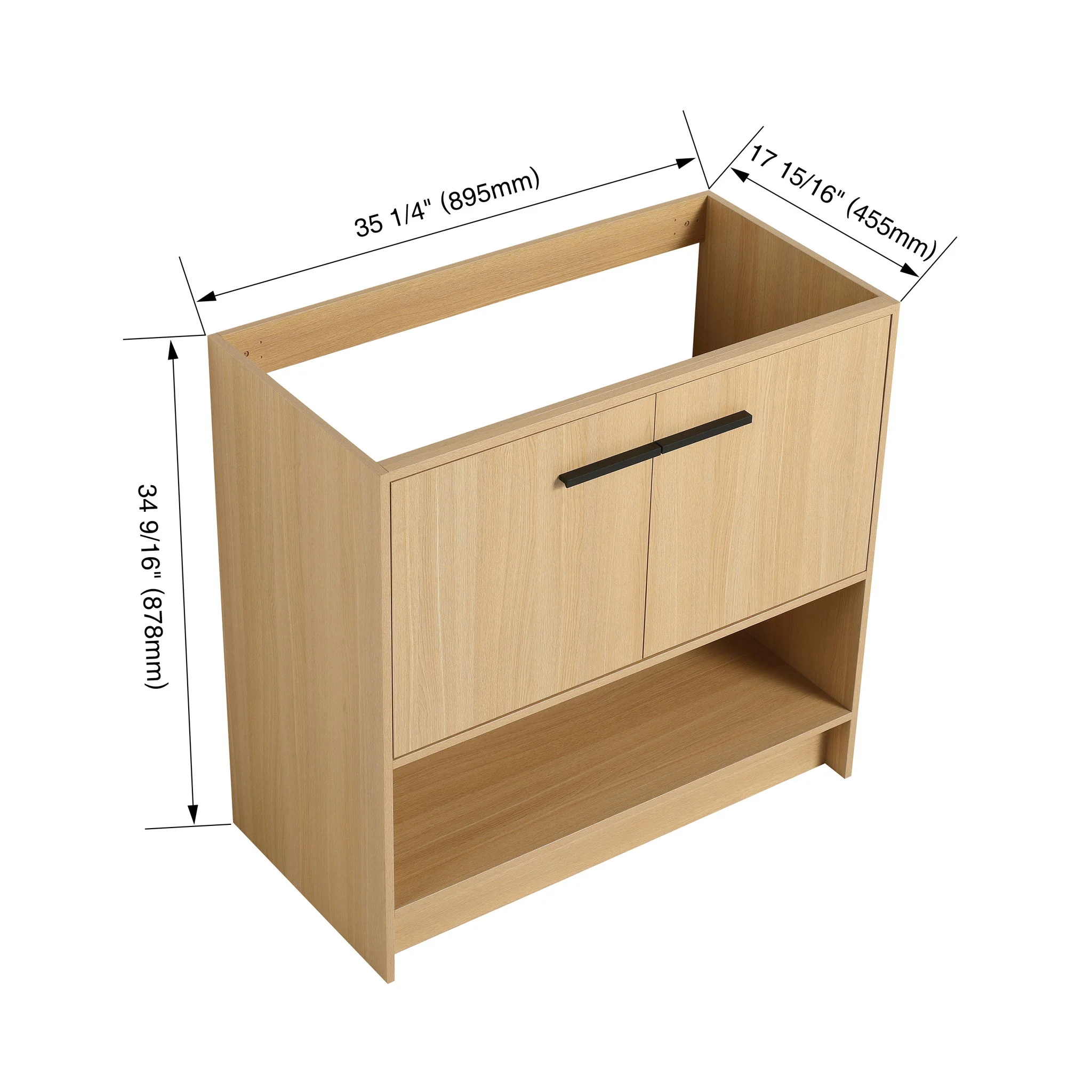 Modern Freestanding Bathroom Vanity With 2 Doors - Image 6