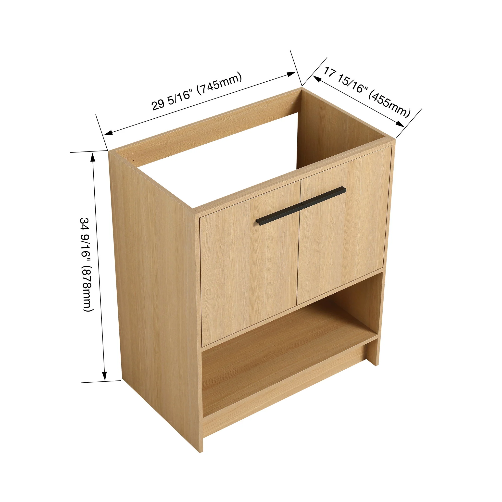 Modern Freestanding Bathroom Vanity With 2 Doors - Image 9