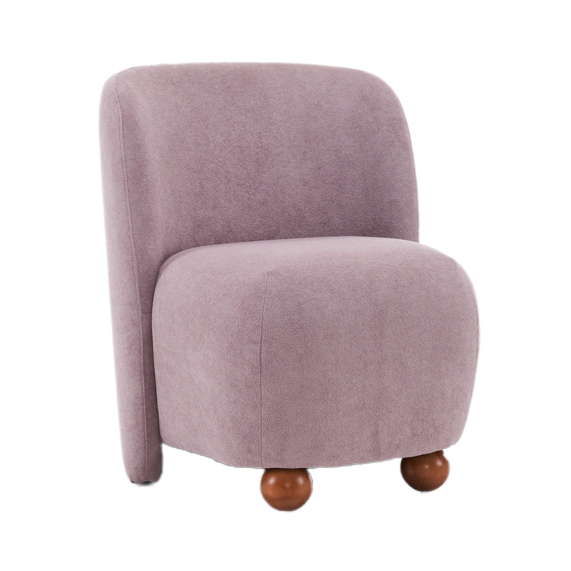 Modern Low Back Accent Upholstered Armless Living Room Chairs, Round Feet - Image 3