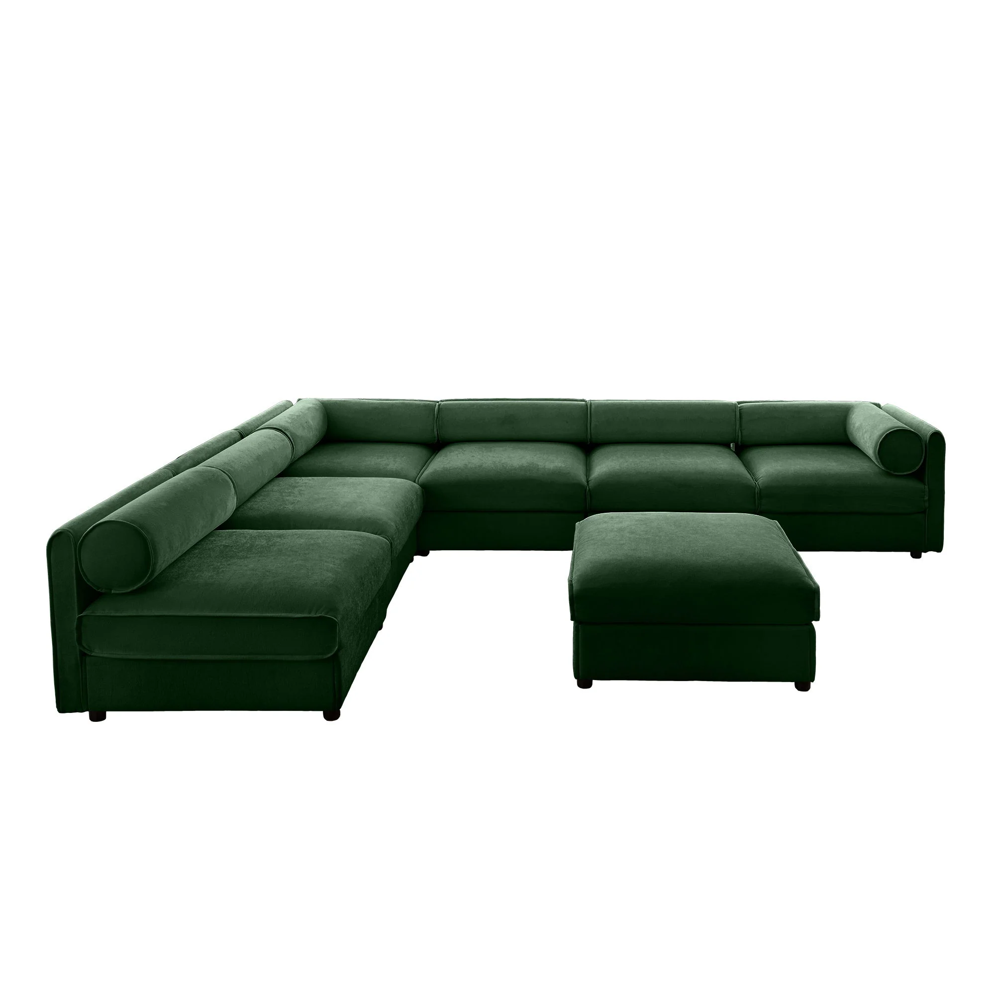 Modern Modular Sectional Sofa With Storag, Contemporary Cylindrical Design - Image 2