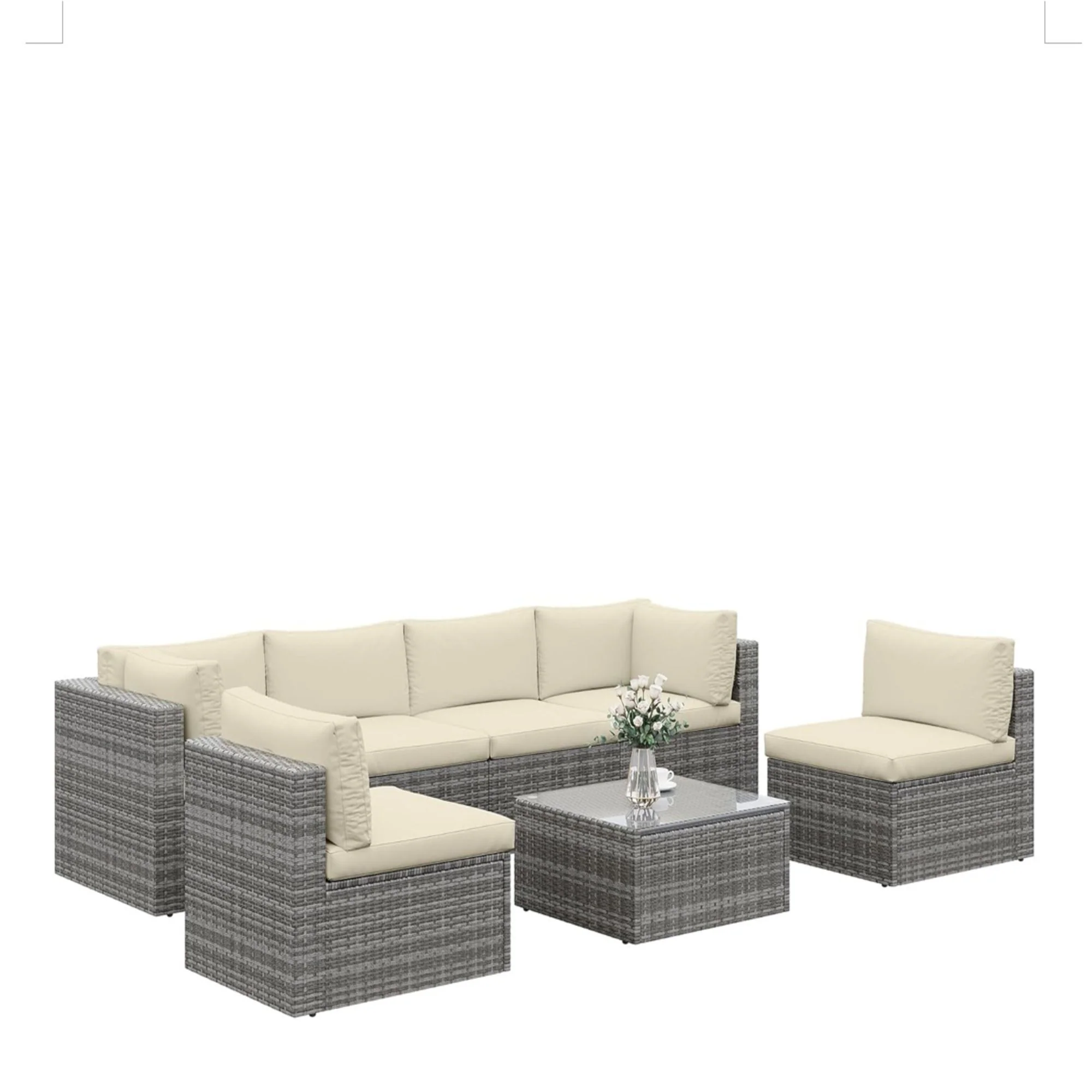 Modern Patio Set With Coffee Table - Image 2