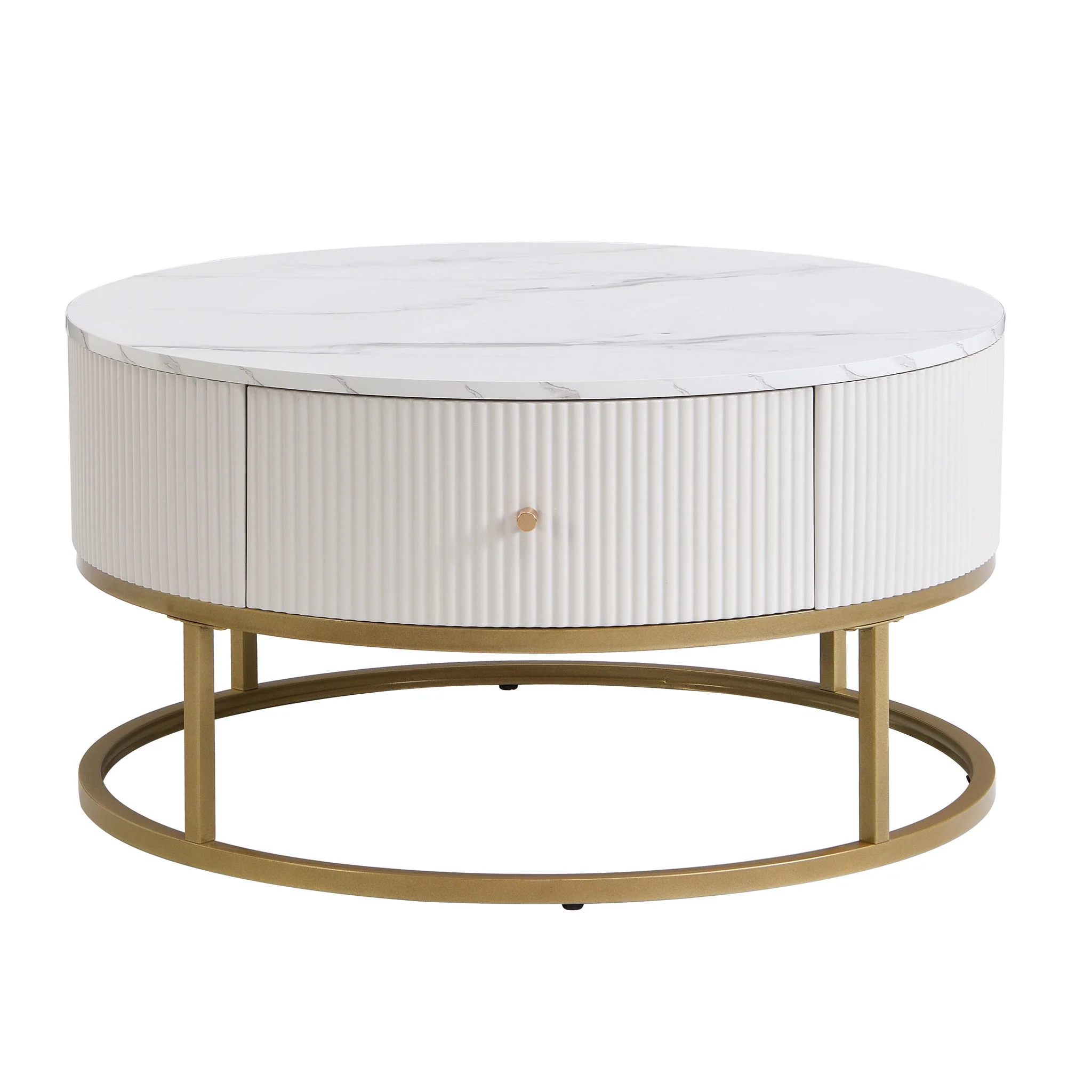Modern Round Table With Drawers - Image 2