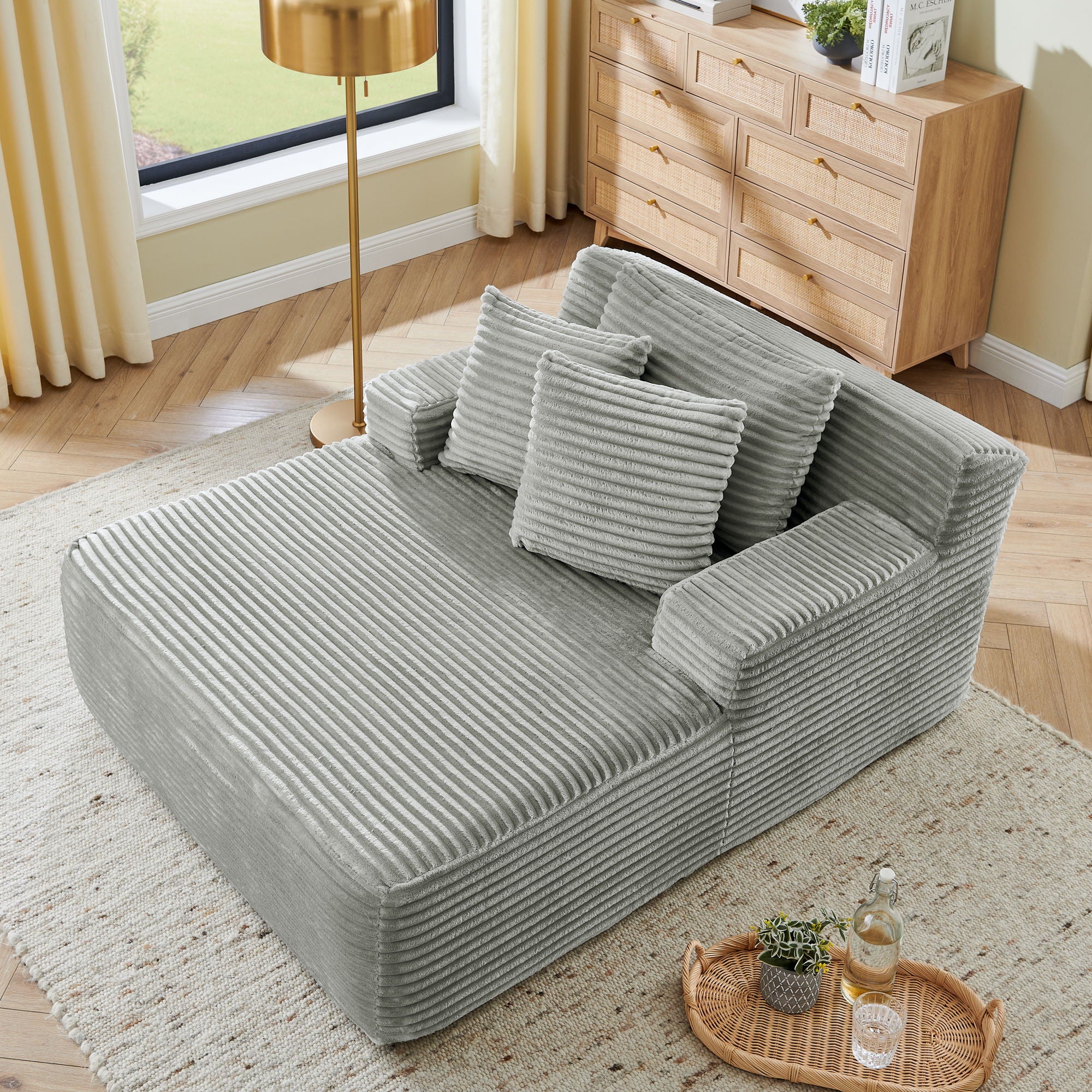 Modern Single Lazy Sofa Lounge Chair With High Density Foam - Image 2