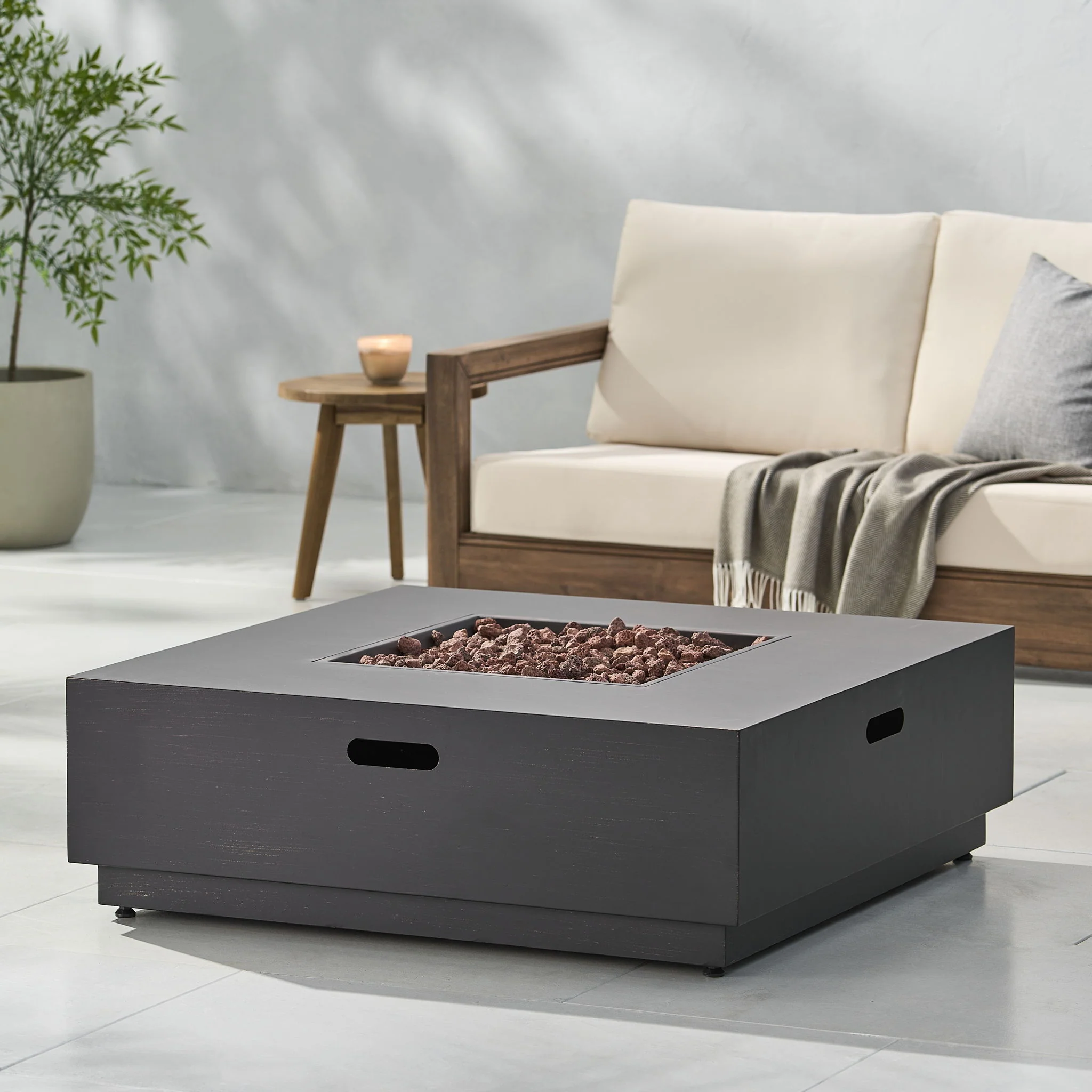 Modern Square Fire Pit With 50, 000 Btu - Image 8