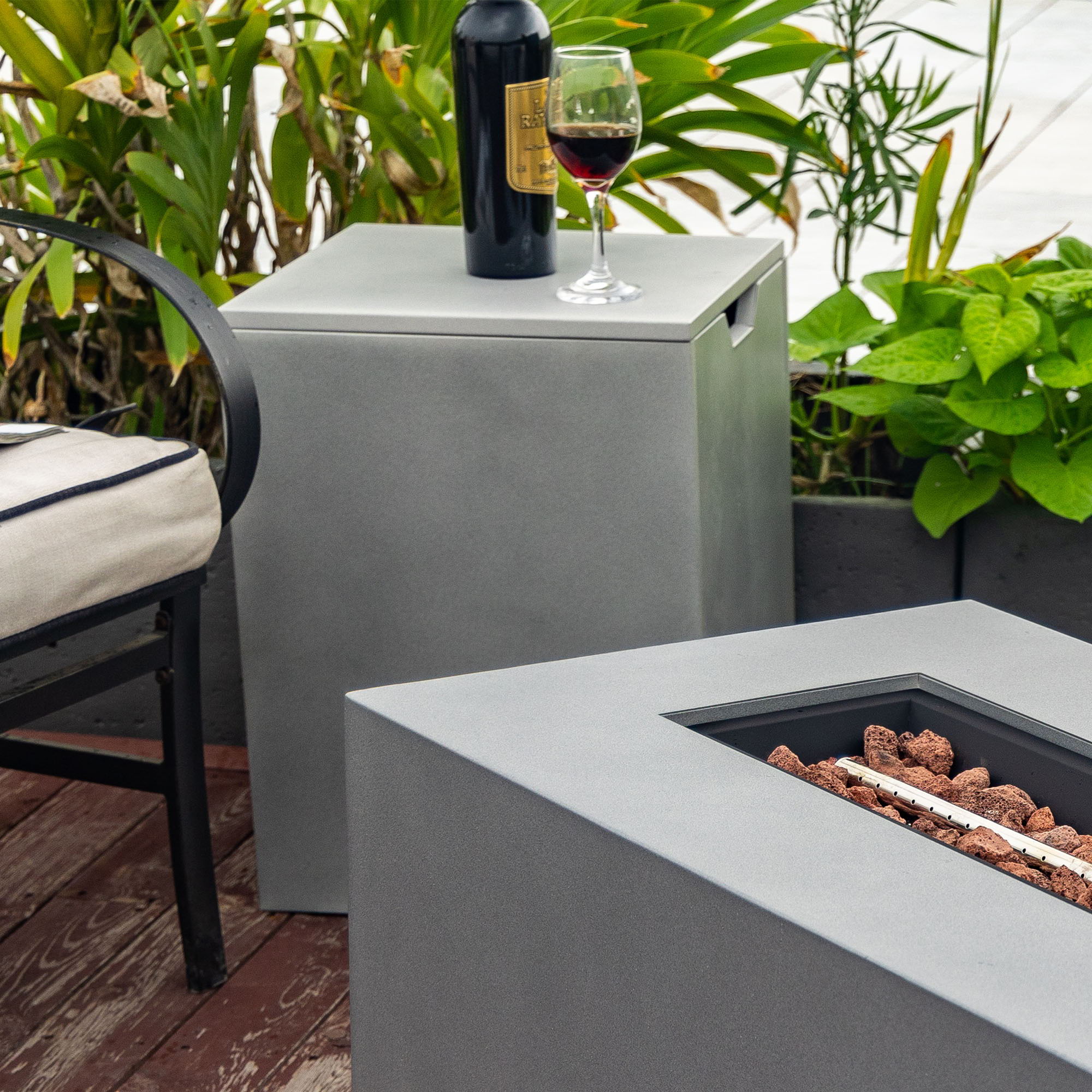 Modern Square Propane Tank Cover Holder With Multi Functional Utility - Gray - Image 2