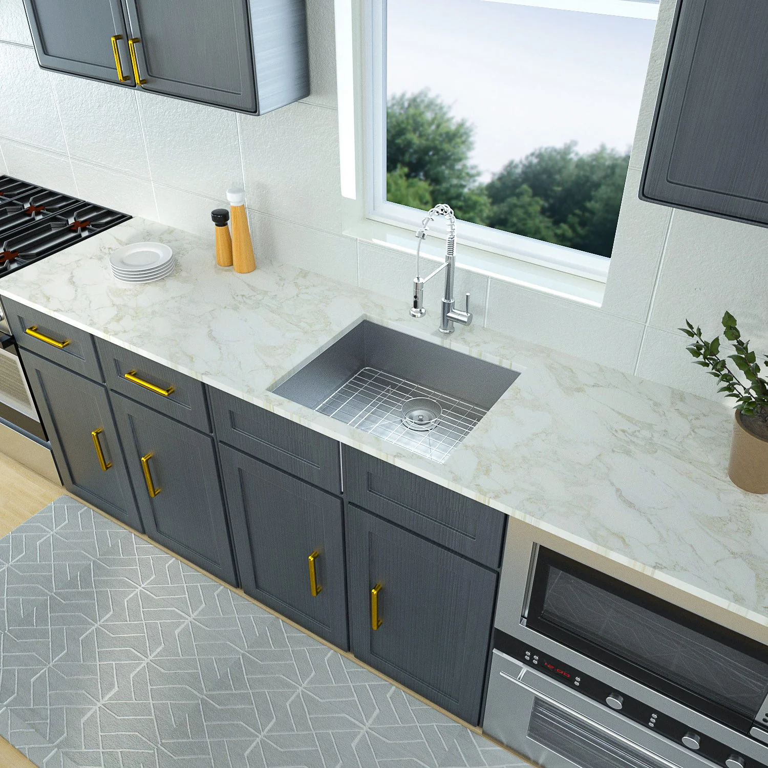 Modern Style Undermount Sink With Stainless Steel, Deep Single Bowl - Image 20