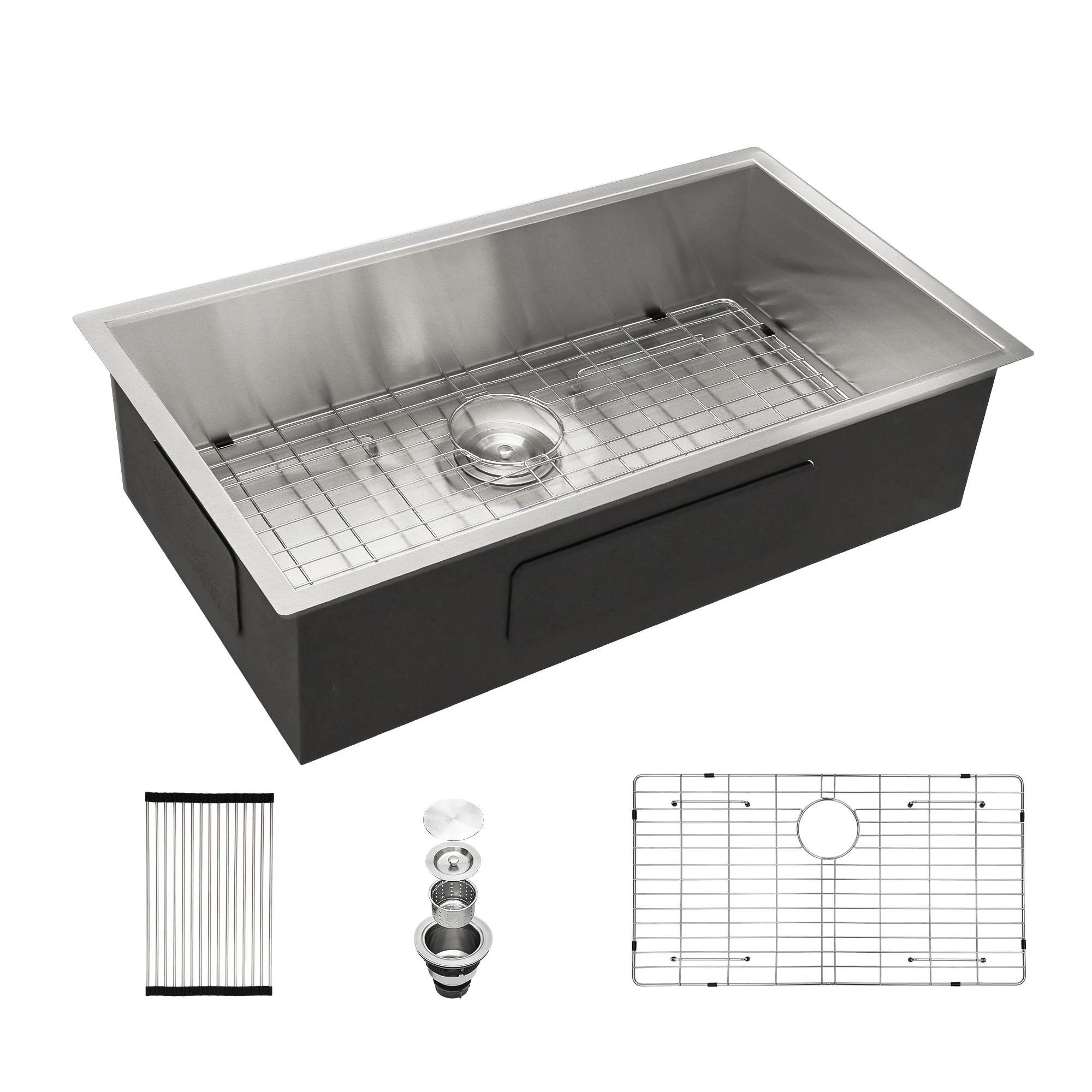 Modern Style Undermount Sink With Stainless Steel, Deep Single Bowl - Image 5
