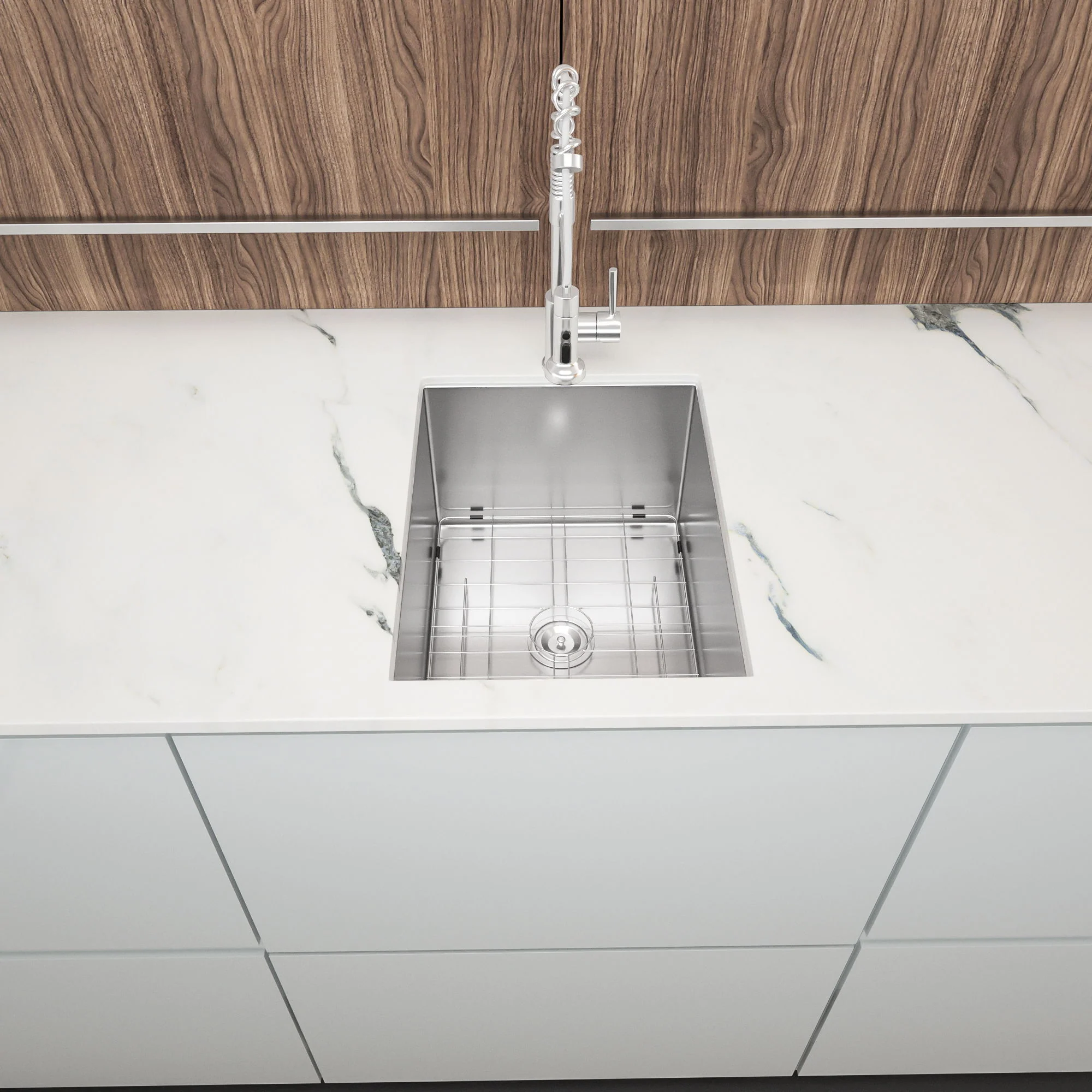 Modern Style Undermount Sink With Stainless Steel, Deep Single Bowl - Image 8