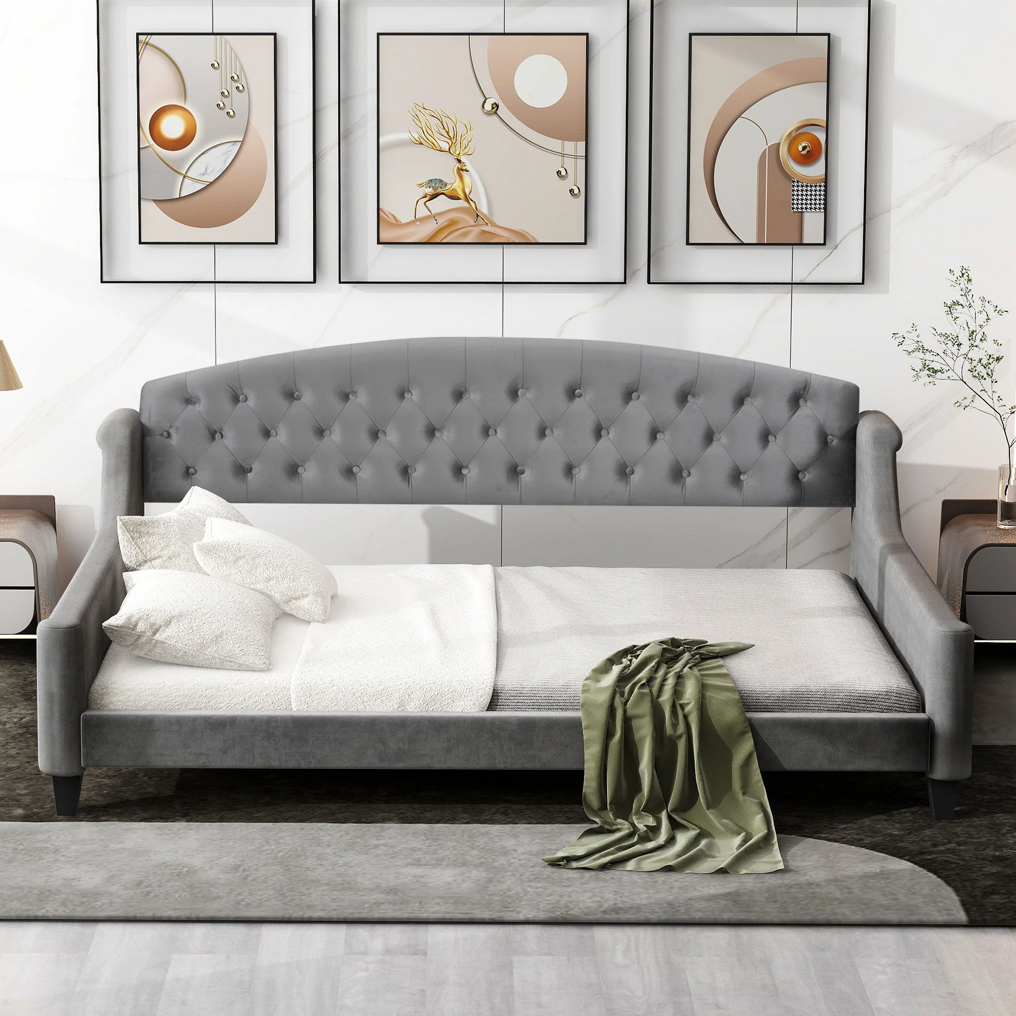 Modern Tufted Button Daybed - Image 10