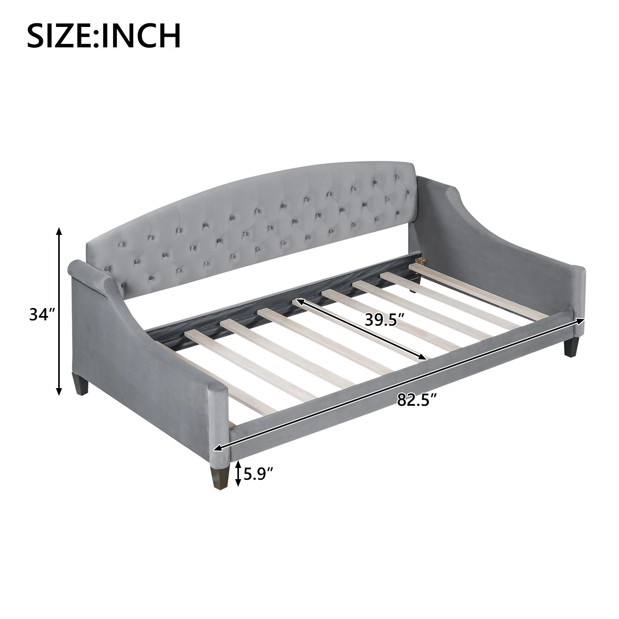 Modern Tufted Button Daybed - Image 15