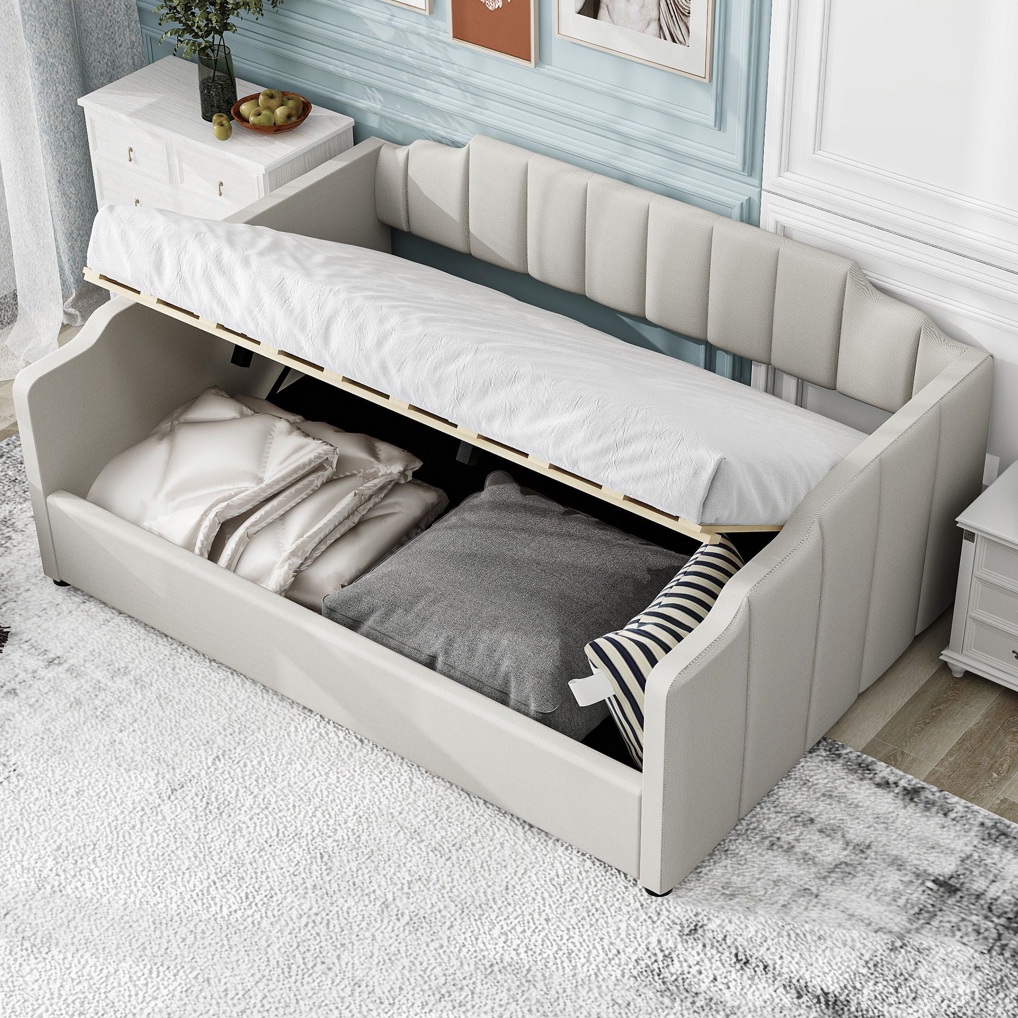 Modern Upholstered Daybed With Underneath Storage - Image 8