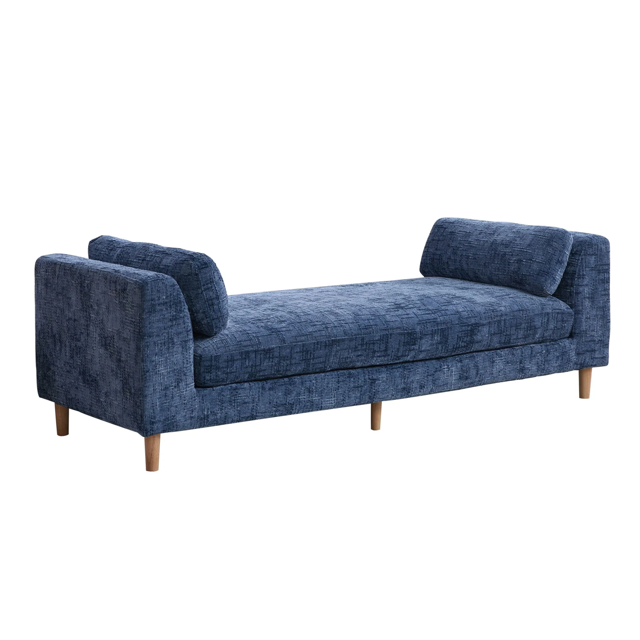 Modern Upholstered End Of Bed Bench With Armrests - Image 2