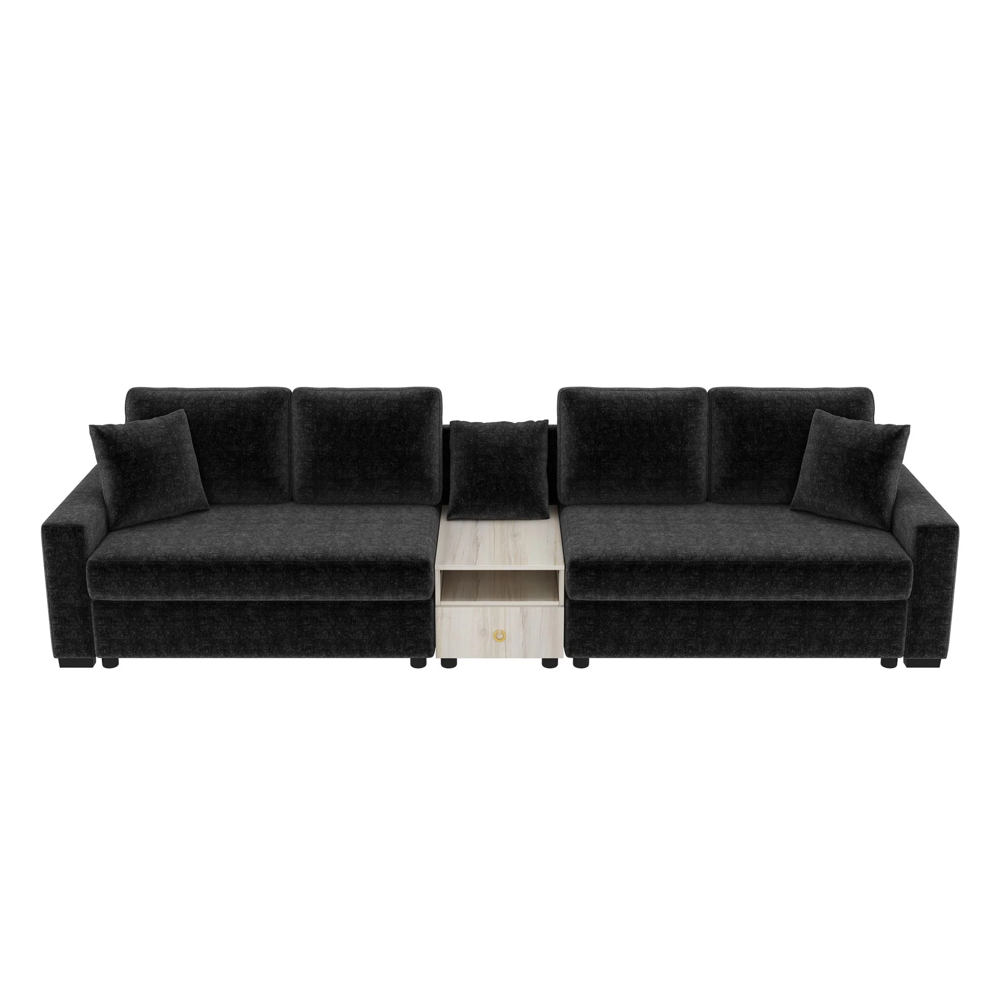 Modular Sofa Couch With Storage Armrest And Center Console - Image 10