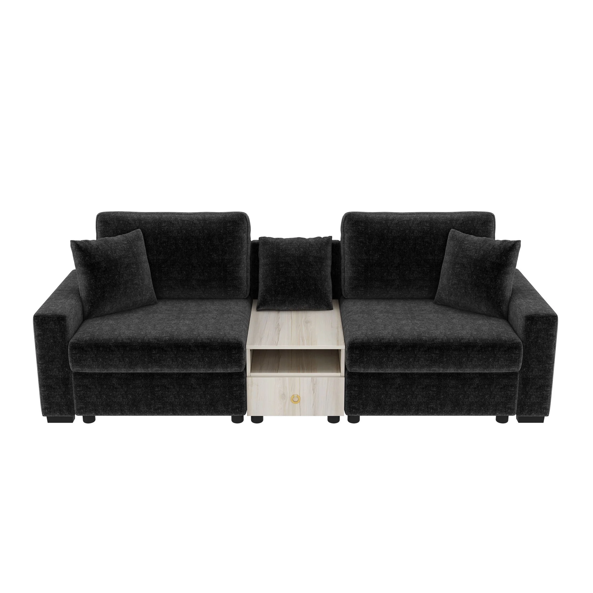 Modular Sofa Couch With Storage Armrest And Center Console - Image 3