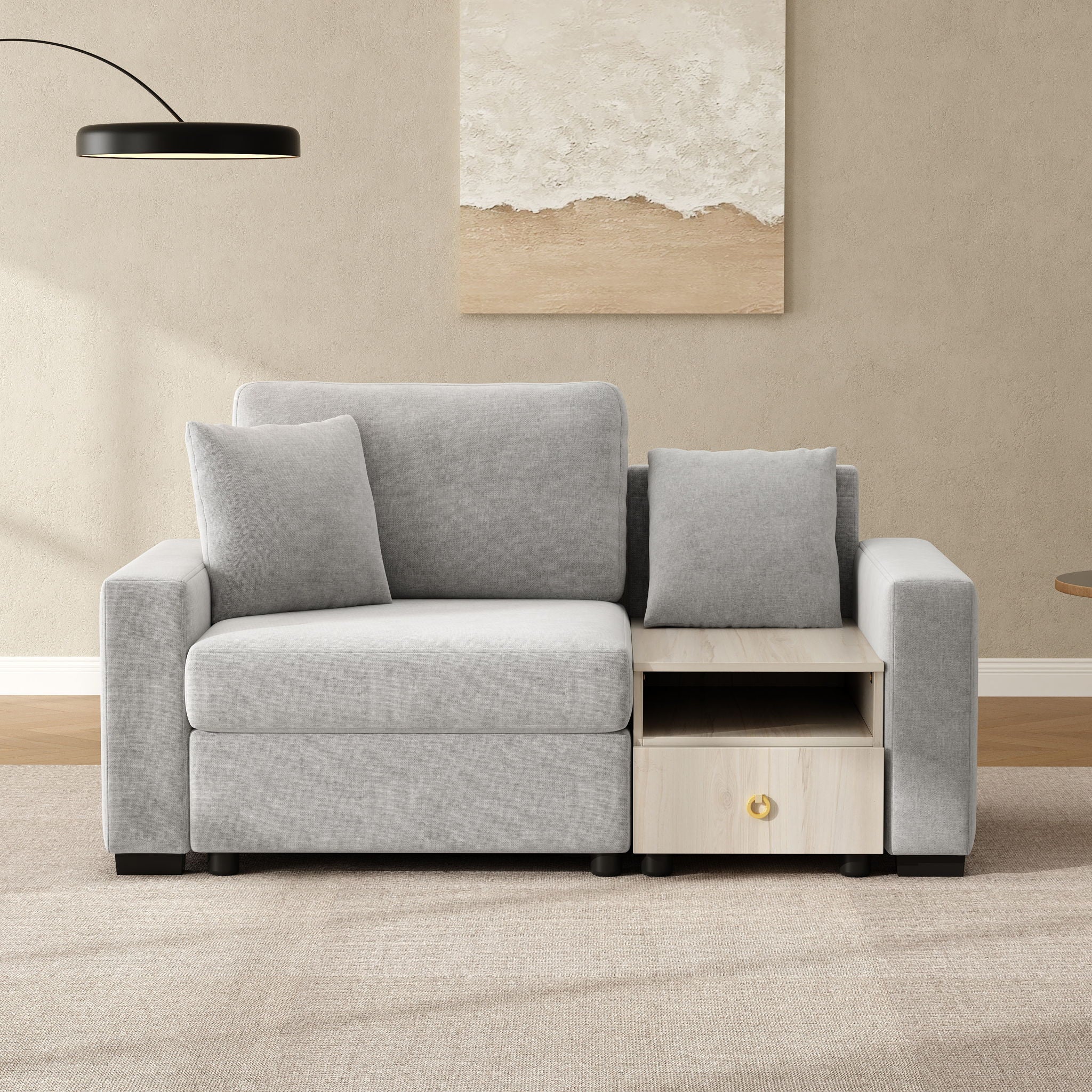 Modular Sofa Couch With Storage Armrest And Center Console - Image 38