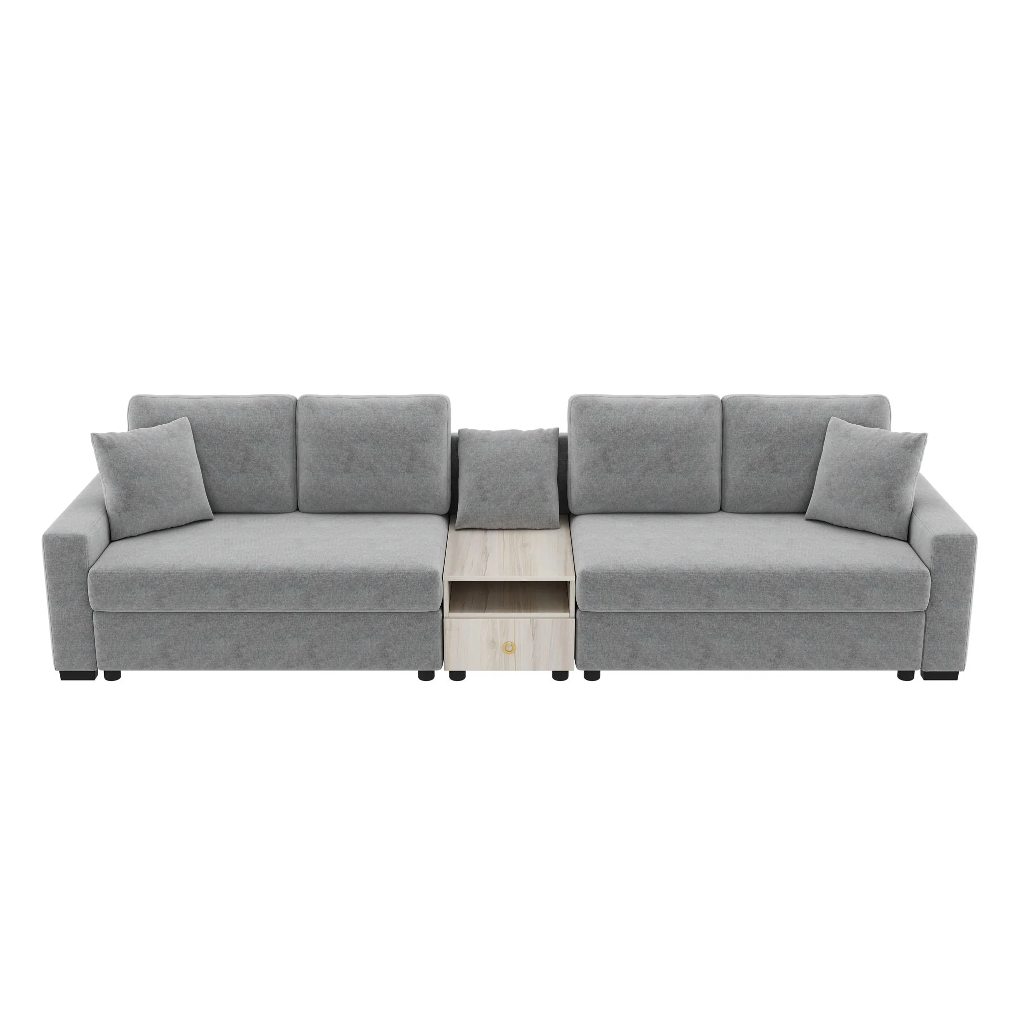 Modular Sofa Couch With Storage Armrest And Center Console - Image 9