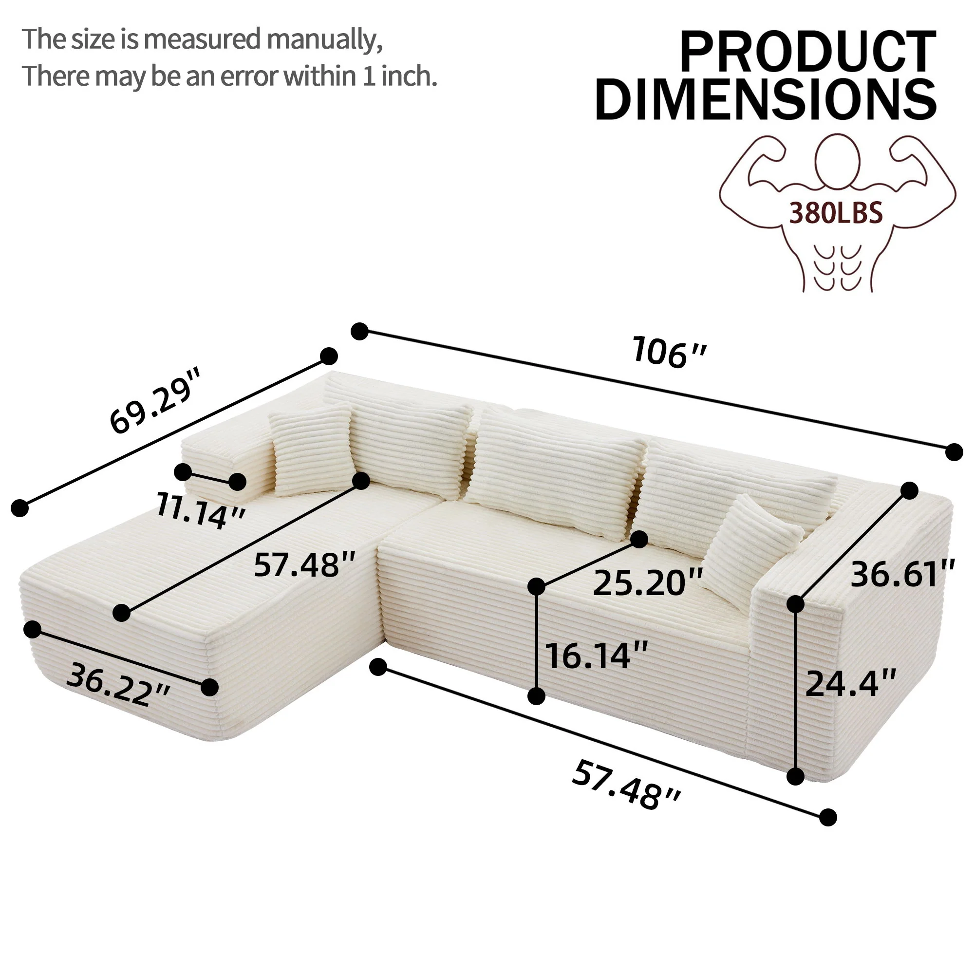 Modular Sofa With Square Legs - Image 7