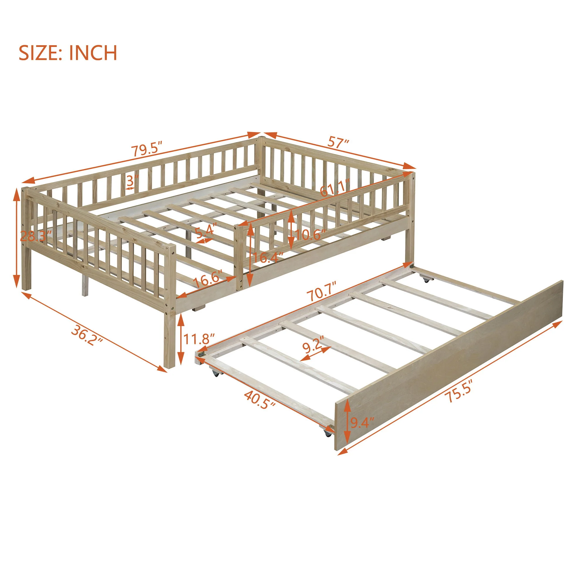 Multi Functional Wooden Daybed Bed - Image 22