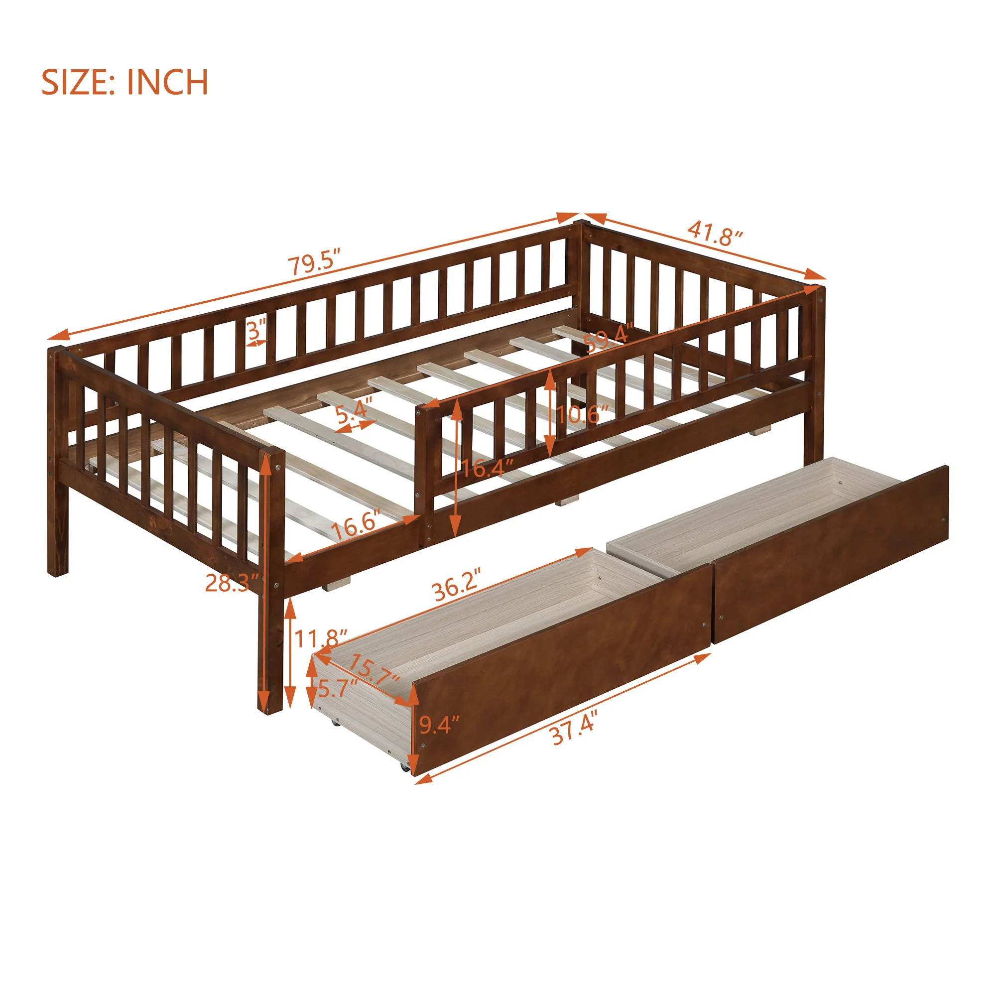 Multi Functional Wooden Daybed Bed - Image 27