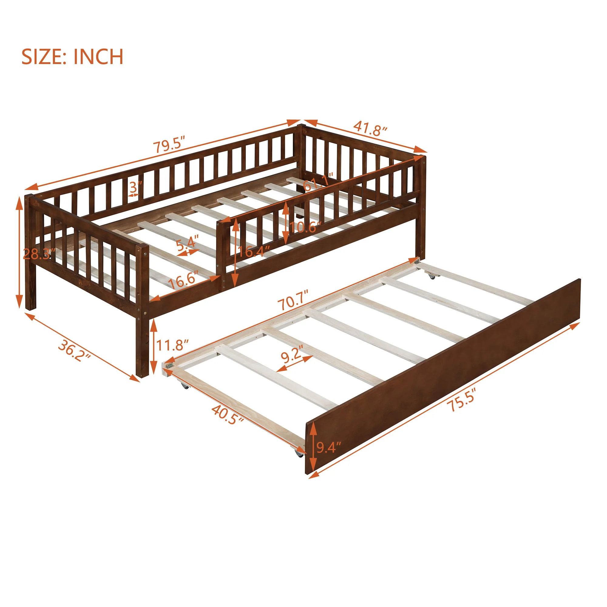Multi Functional Wooden Daybed Bed - Image 56