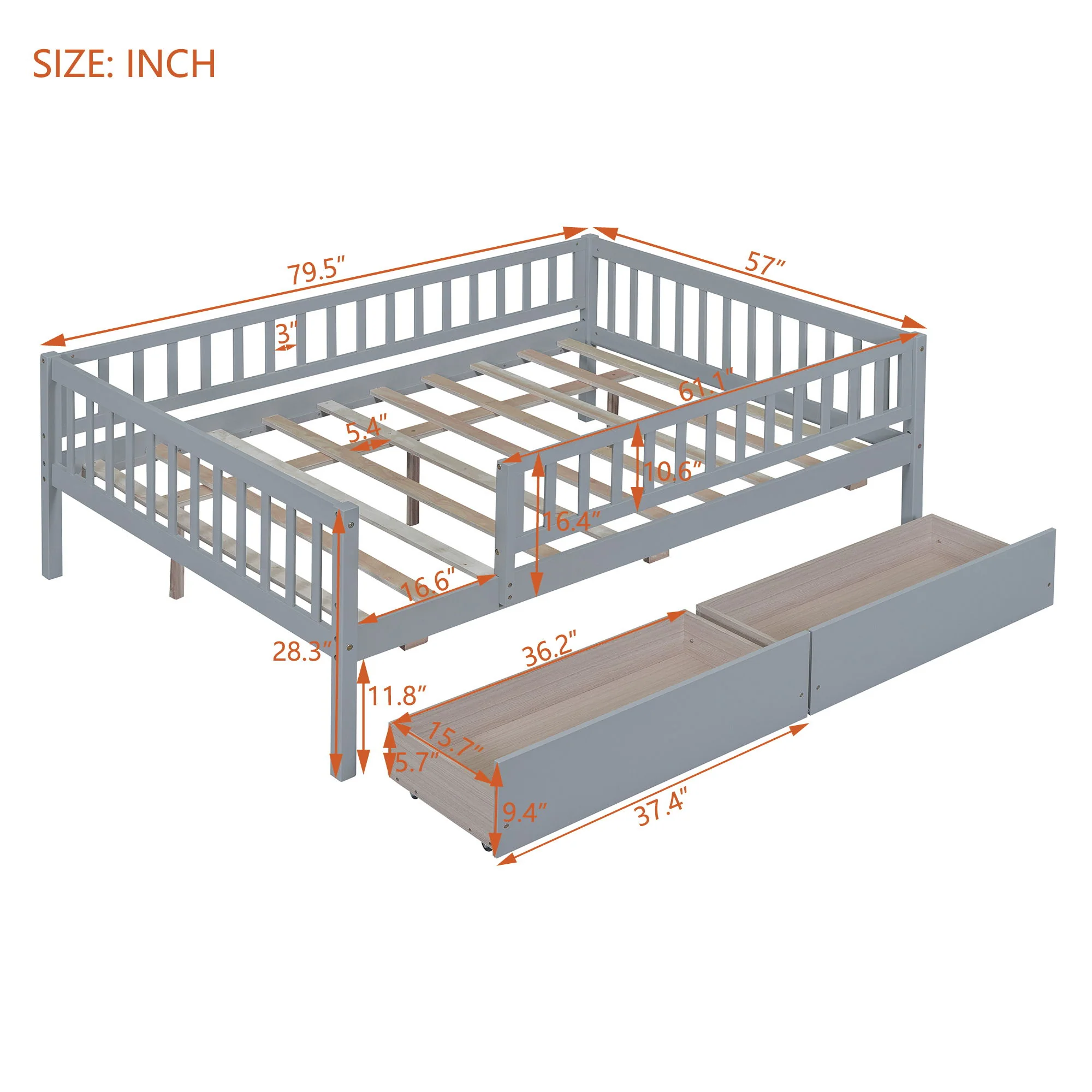 Multi Functional Wooden Daybed Bed - Image 57