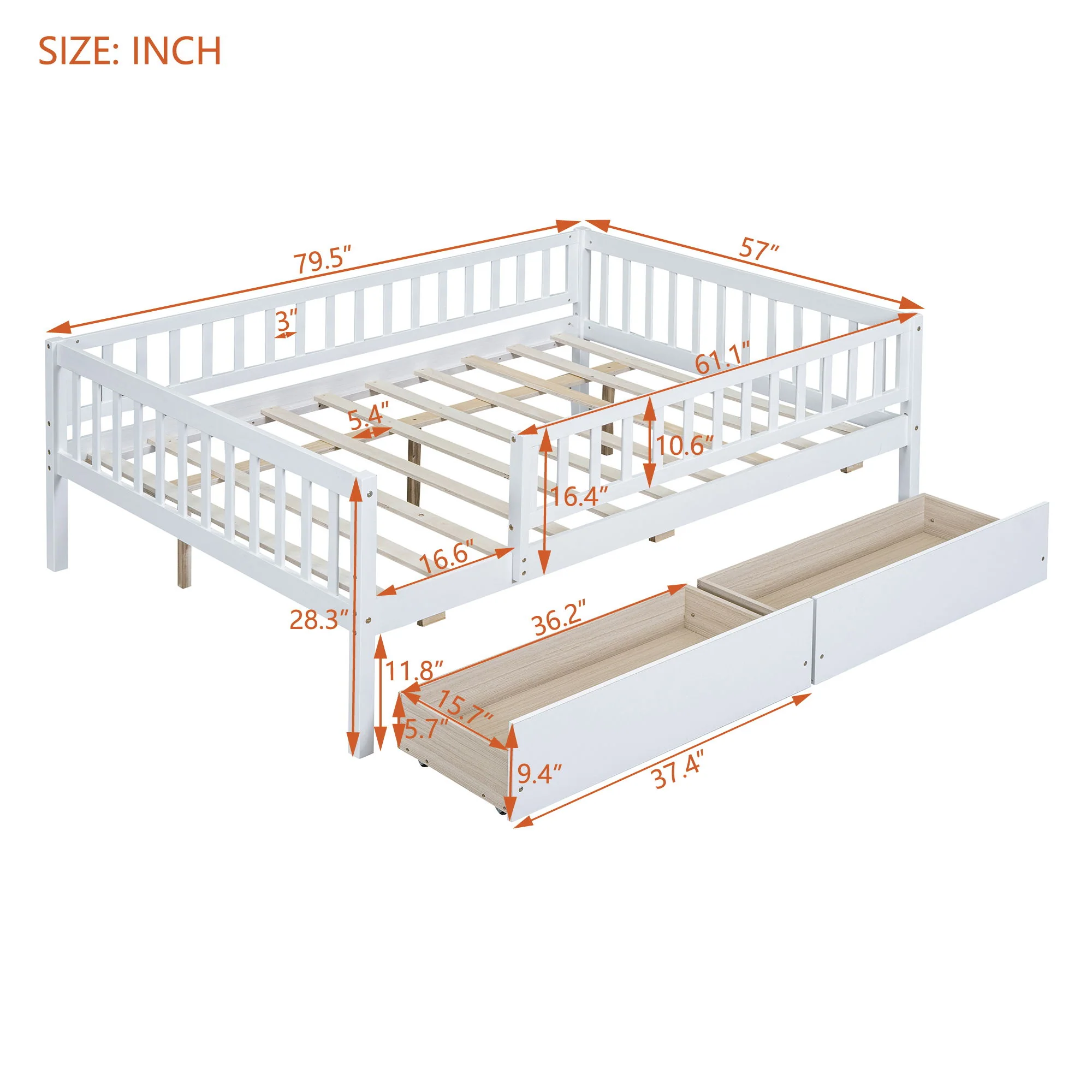 Multi Functional Wooden Daybed Bed - Image 58