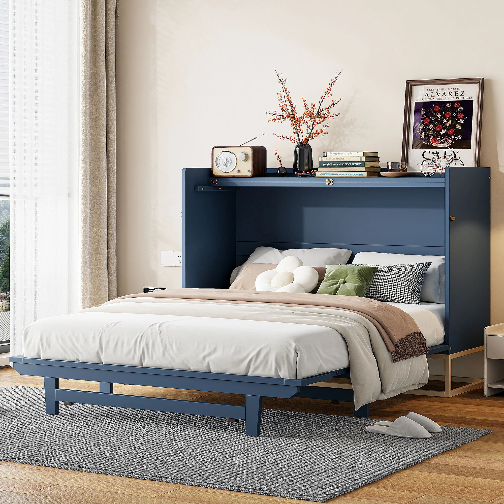 Murphy Bed With Iron Legs, Modern Design - Image 8