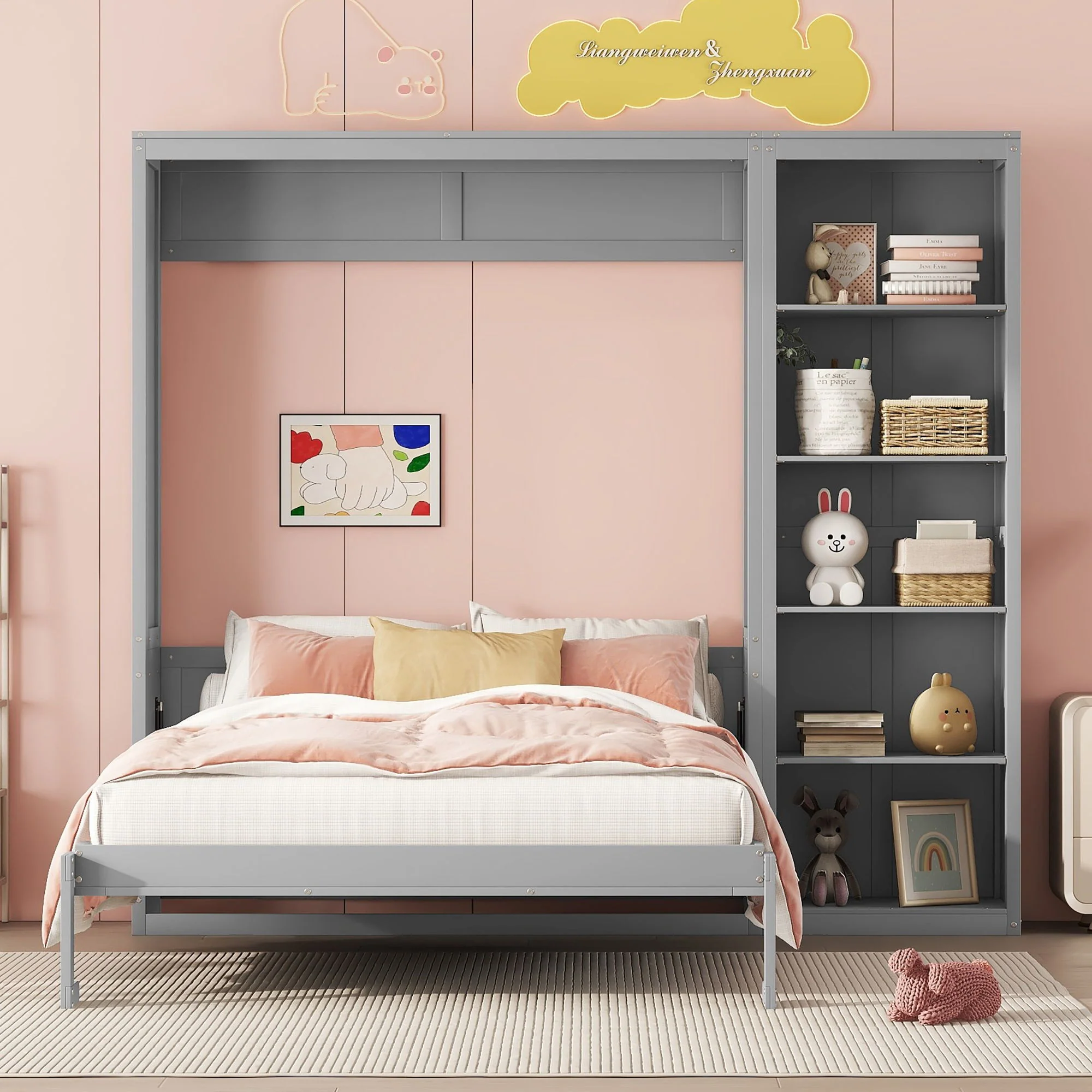 Murphy Wall Bed With Shelves - Image 5
