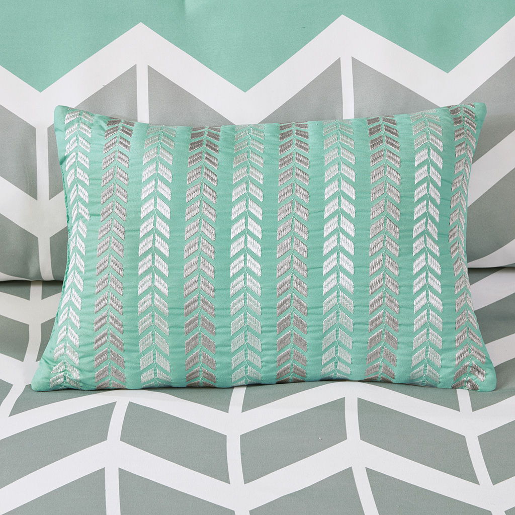 Nadia - Twin Comforter Set - Aqua - Image 2