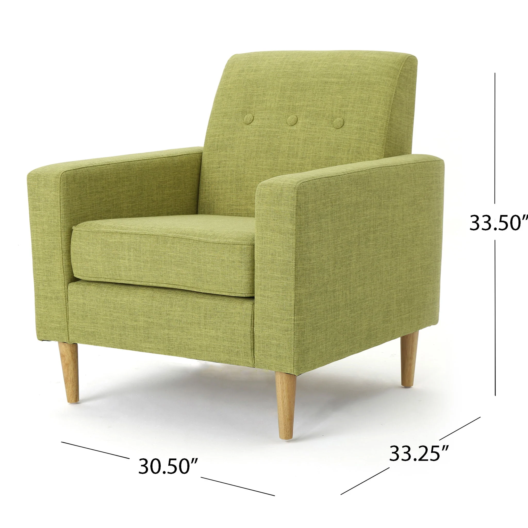 Nebulize - Upholstered Fabric Club Chair With Button Tufted And Square Off Arm And Back - Image 12