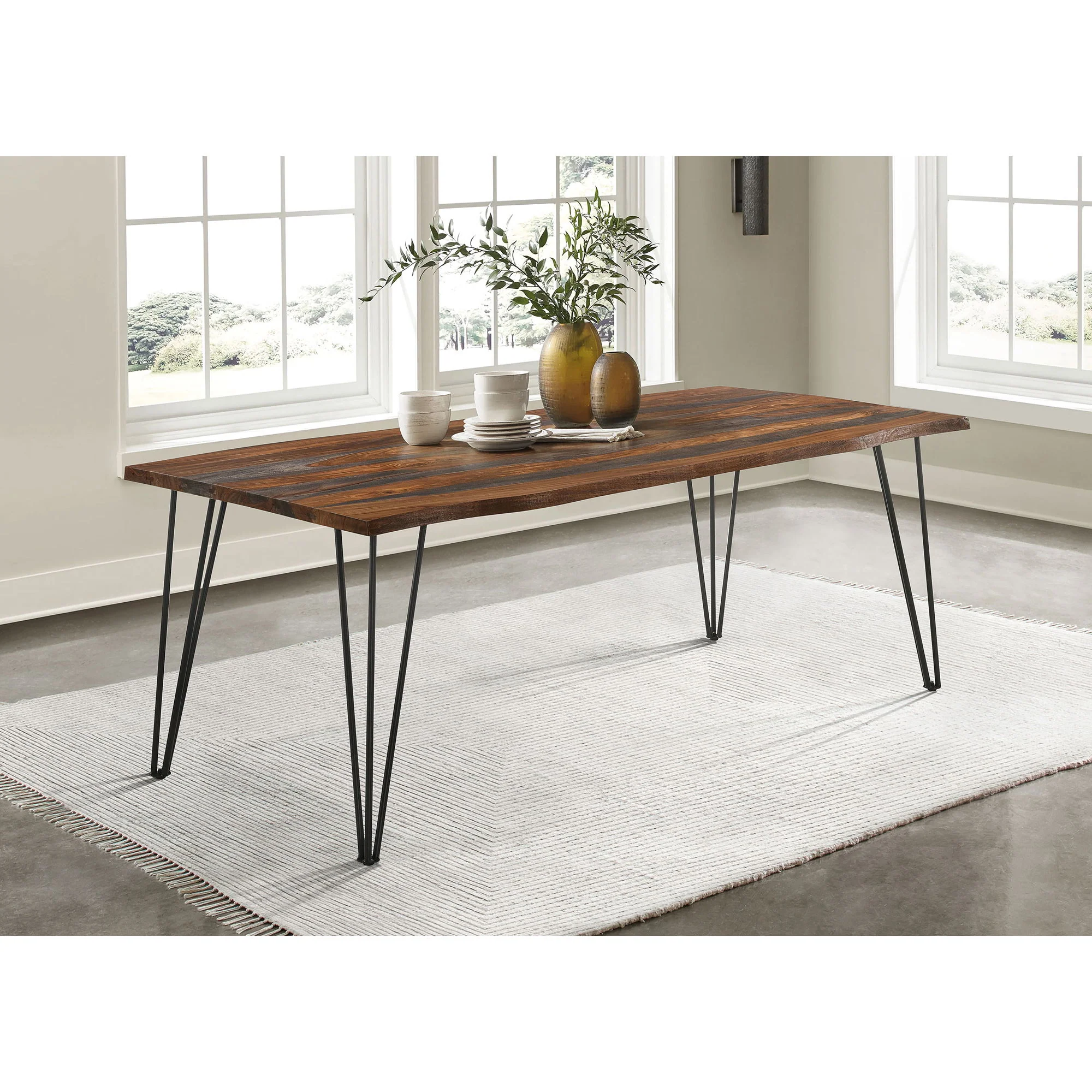 Neve - Sheesham Live Edge Dining Table - Gray - Image 2