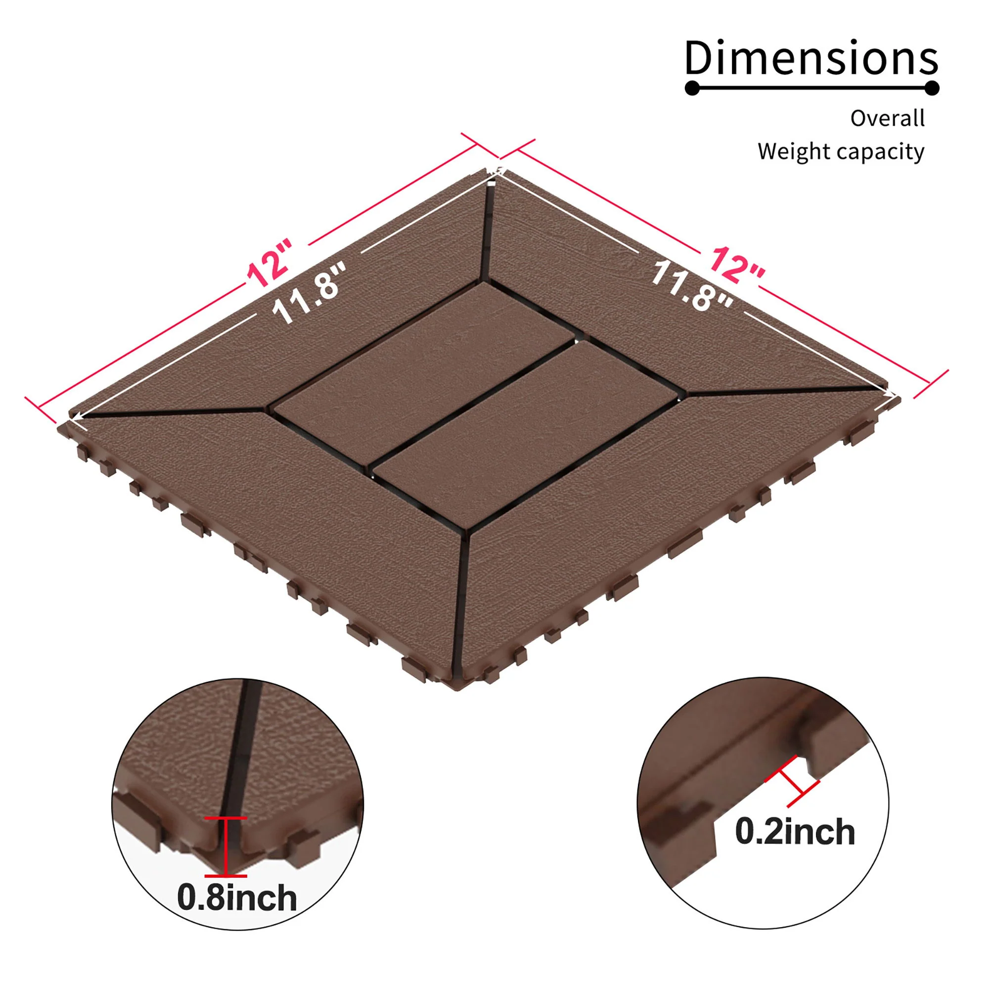 New Style Patio Diy Module Interlocking Decking Tiles, Floor Outdoor And Indoor, Easy And Quick Installation - Image 7
