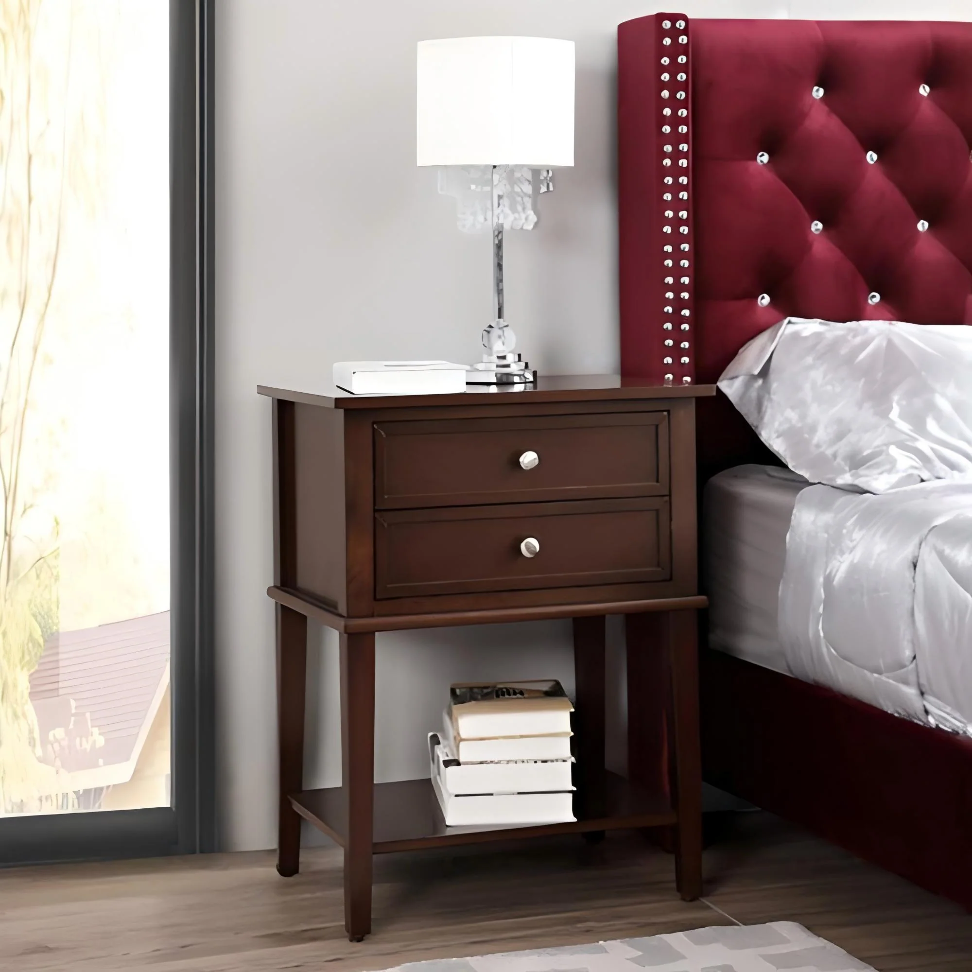 Newton - Nightstand - Cappuccino - Image 3