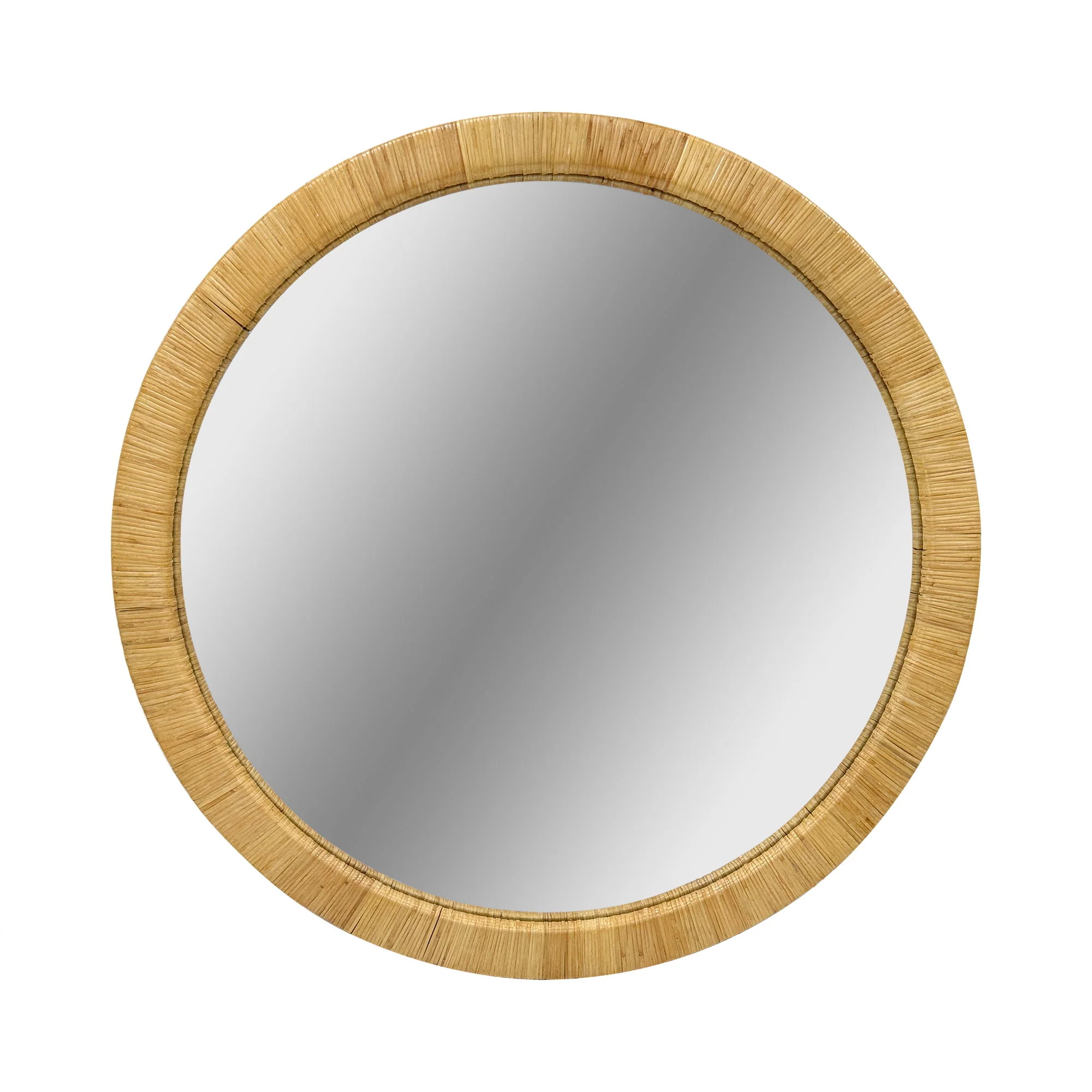 Nova - Natural Rattan Round Wall Mirror - Natural
