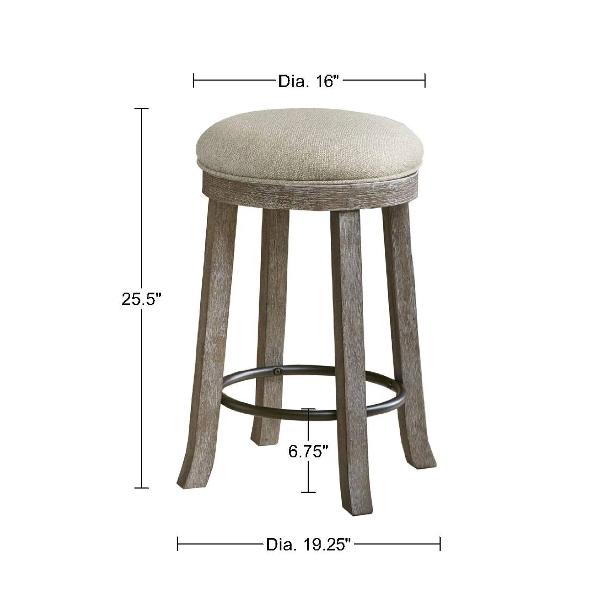 Oaktown - Swivel Counter Stool - Cream / Reclaimed Gray - Image 3