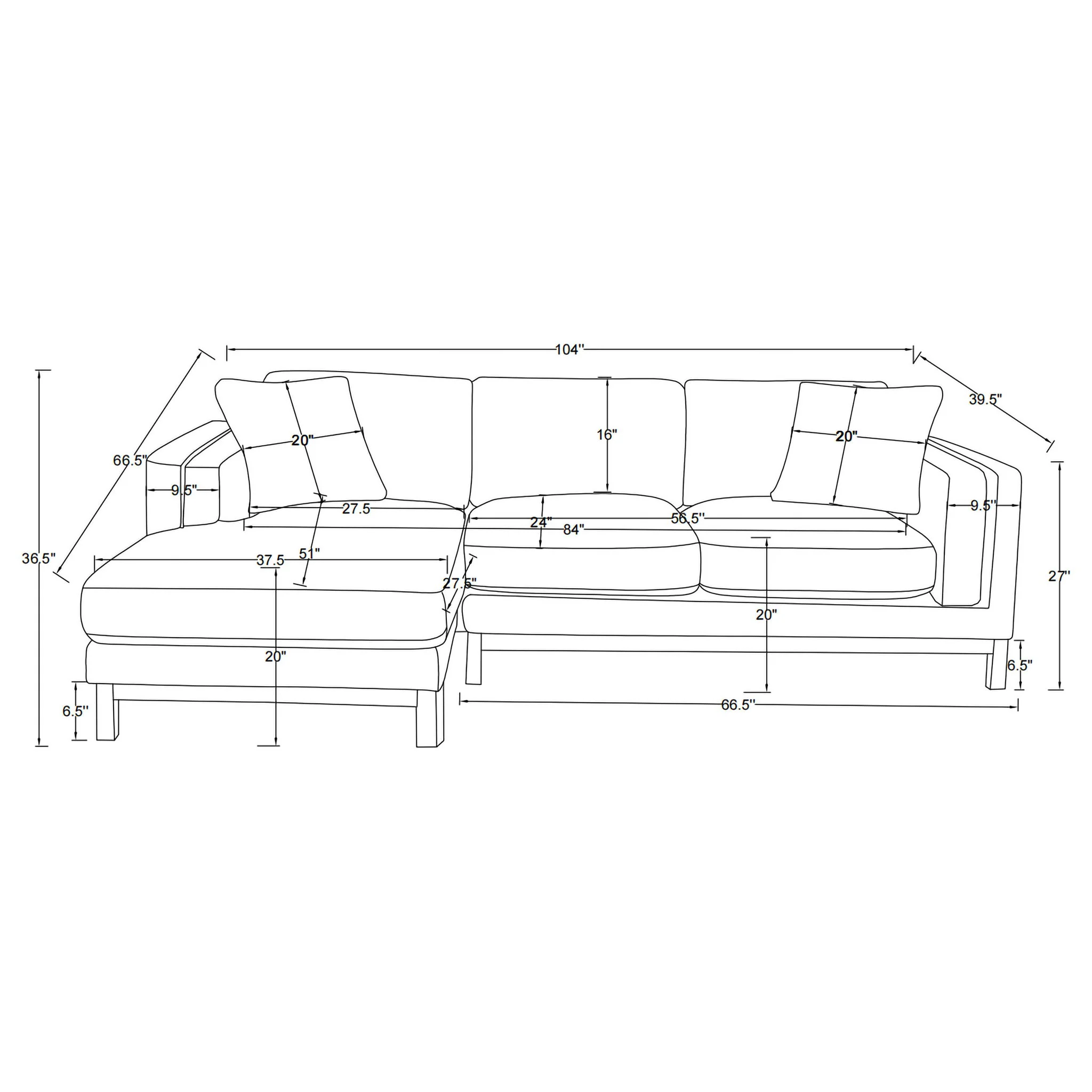 O'Brien - Sectional Sofa With Left Chaise - Sand - Image 2