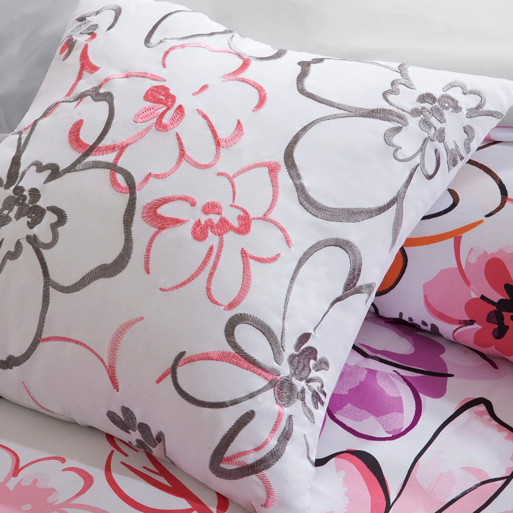 Olivia - King Comforter Set - Pink - Image 4