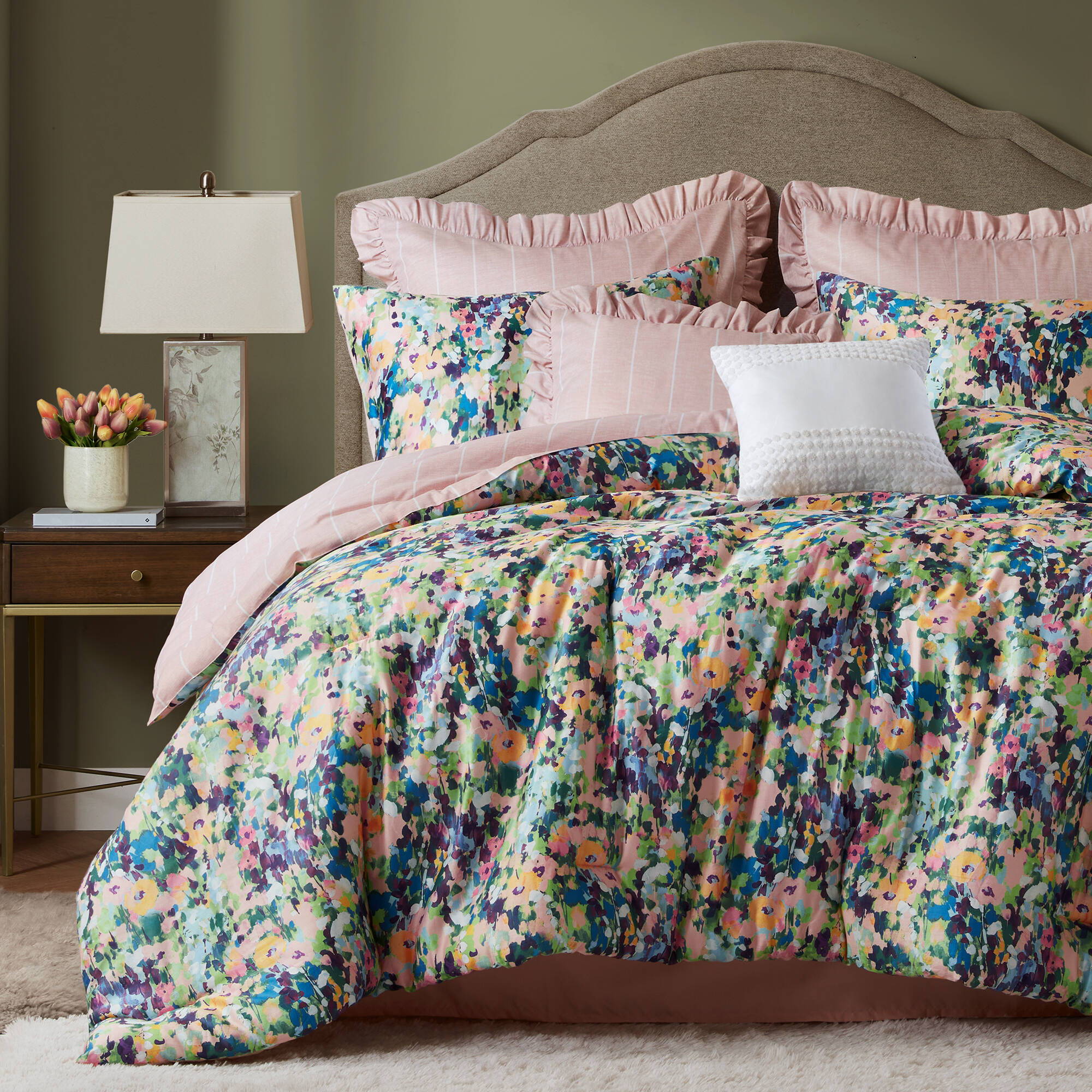 Ophelia - 8 Piece Queen Comforter Set - Multi - Image 4