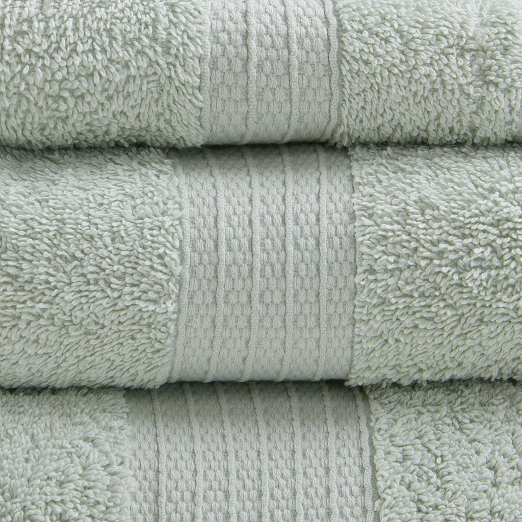 Organic - 6 Piece Towel Set - Seafoam - Image 3