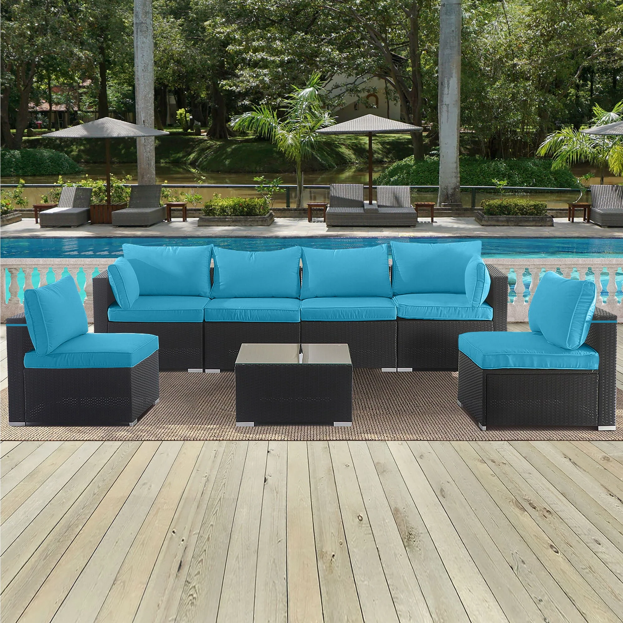 Outdoor Deep Seat Cushions For Patio Furniture Replacement, Cushion Set For Sectionals - Image 9